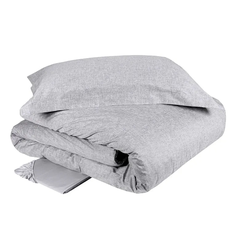 Completo copripiumino fazzini matrimoniale in raso di puro cotone, Baco - Home Loves