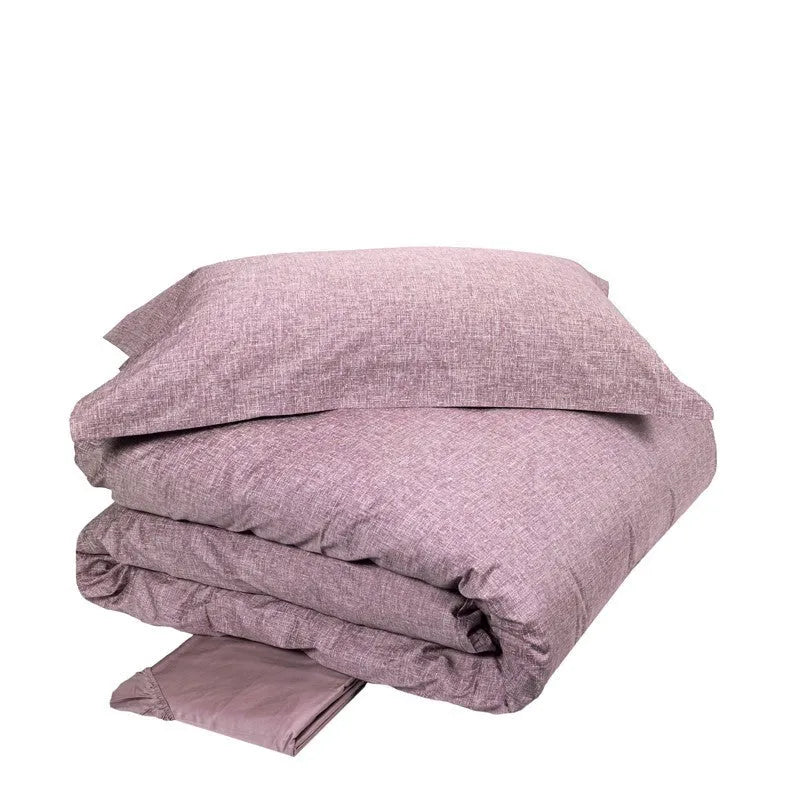 Completo copripiumino fazzini matrimoniale in raso di puro cotone, Baco - Home Loves