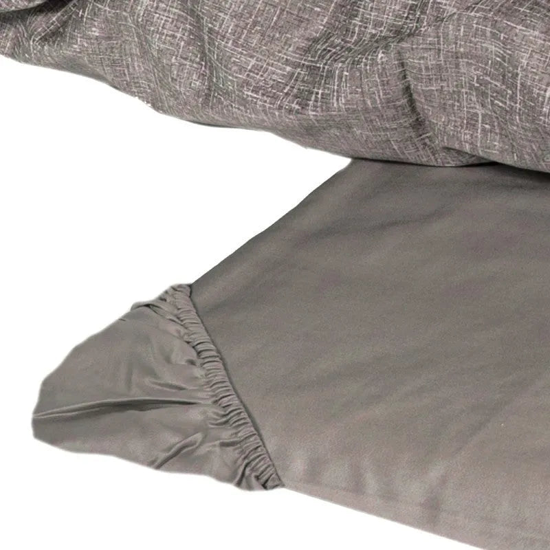 Completo copripiumino fazzini matrimoniale in raso di puro cotone, Baco - Home Loves