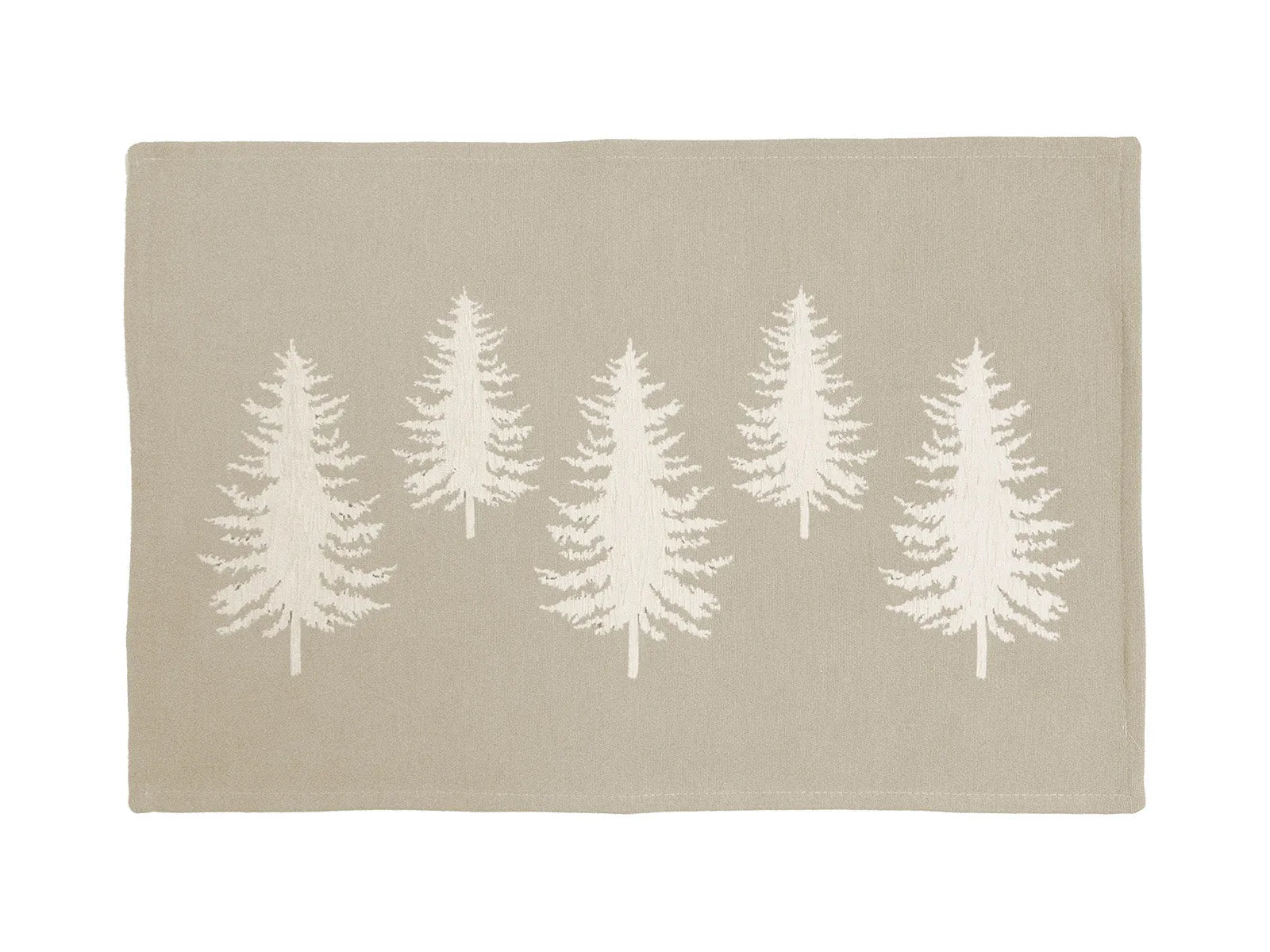 Tappeto Alberi con antiscivolo colore beige.