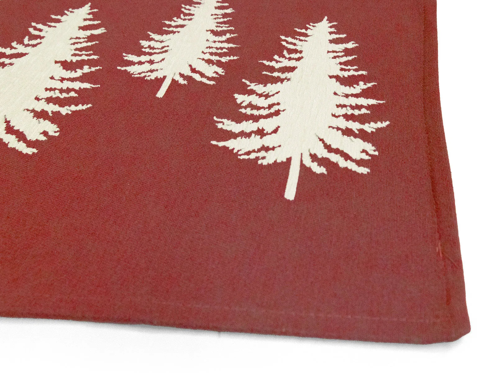 Tappeto Alberi con antiscivolo colore rosso detaglio