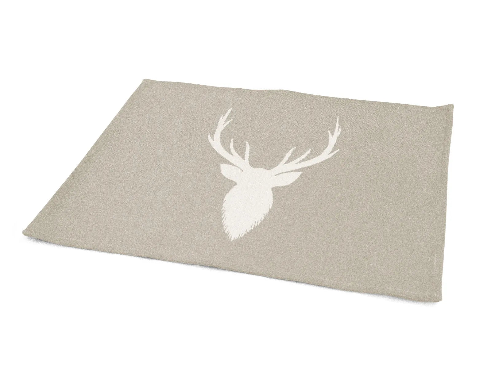 Tappeto Testa cervo con antiscivolo colore beige