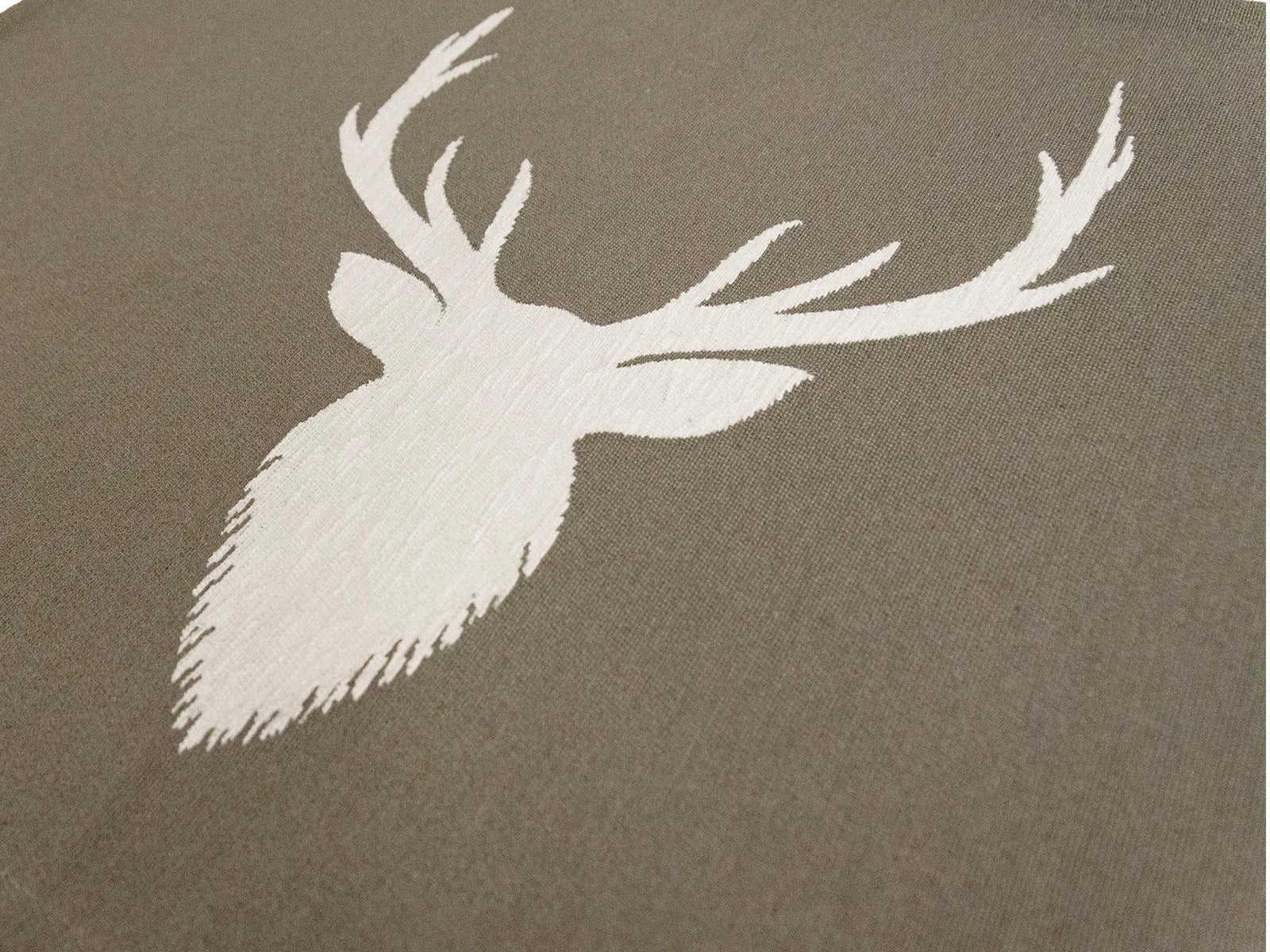 Tappeto Testa cervo con antiscivolo colore fango detaglio