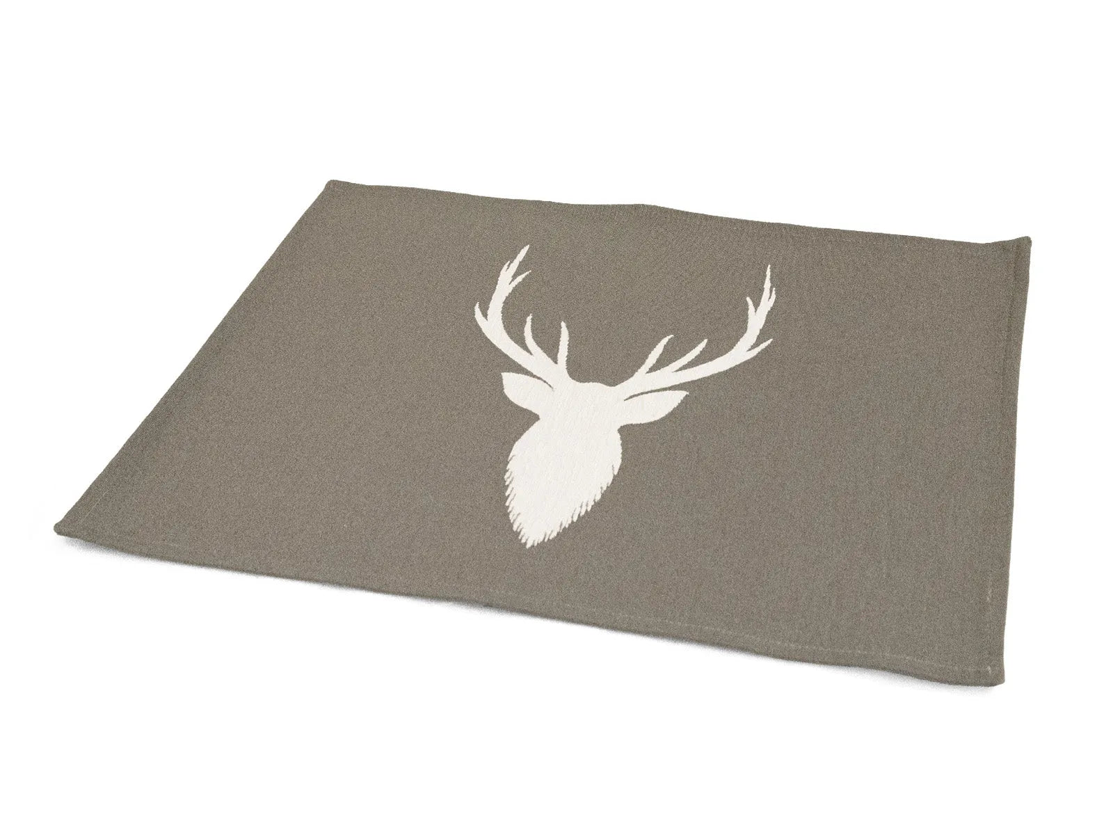 Tappeto Testa cervo con antiscivolo colore fango