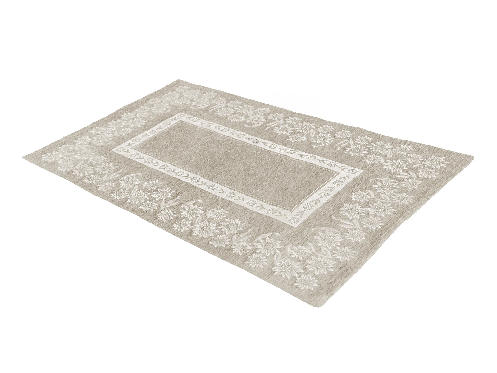 Tappeto Tirolese Tovel con antiscivolo colore beige a pavimento