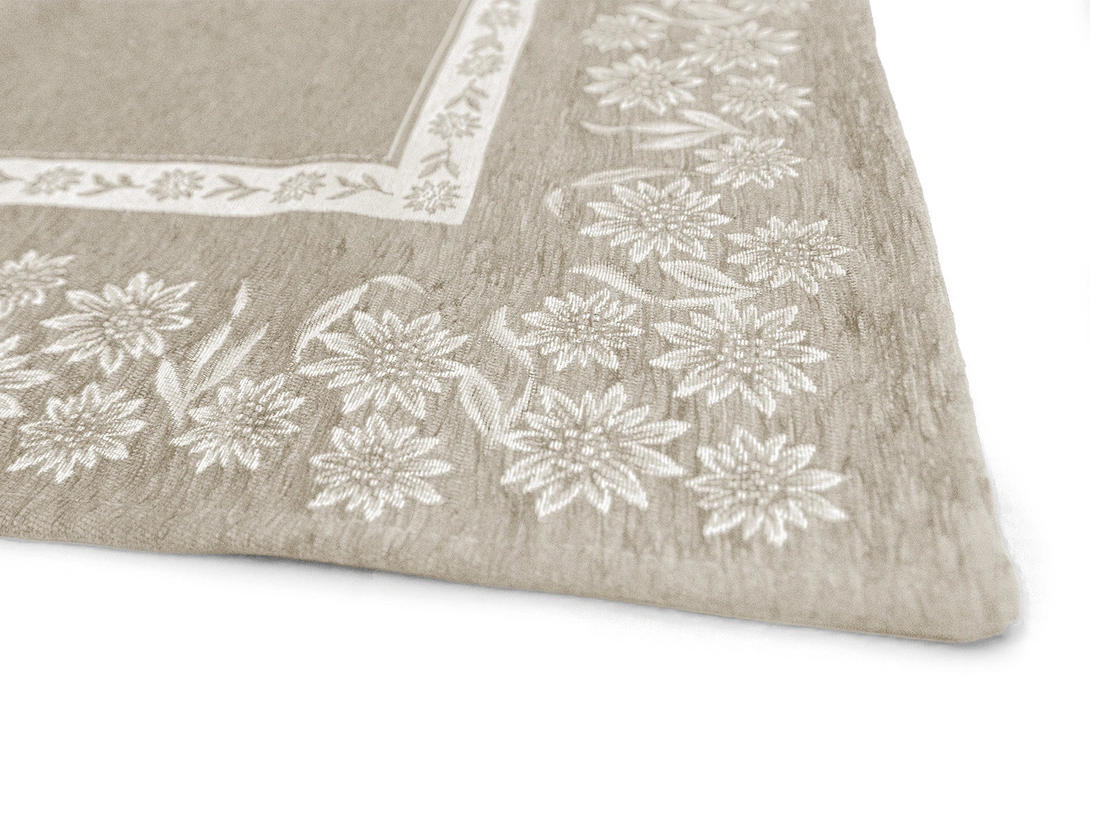 Tappeto Tirolese Tovel con antiscivolo colore beige dettaglio