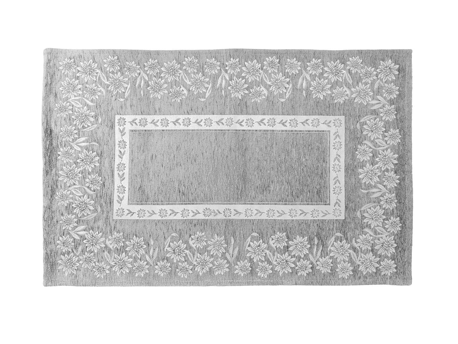 Tappeto Tirolese Tovel con antiscivolo colore grigio frontale