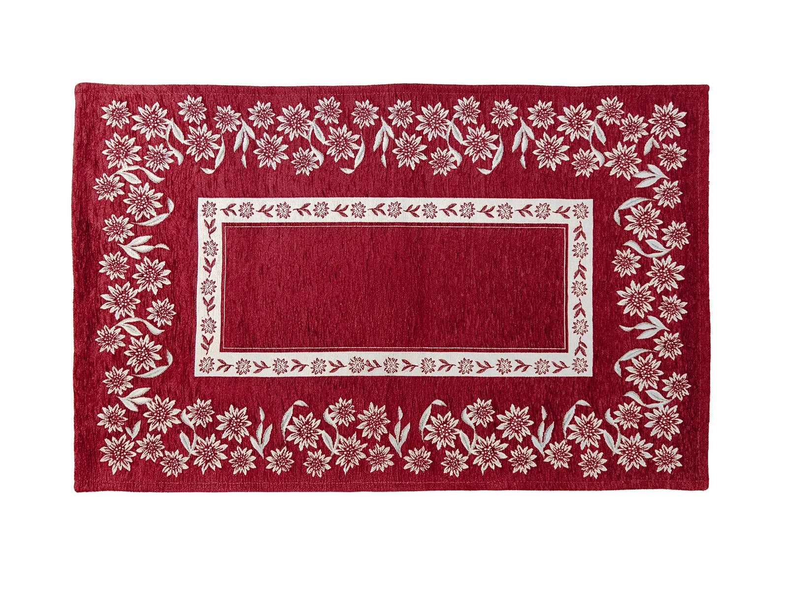 Tappeto Tirolese Tovel con antiscivolo colore rosso frontale