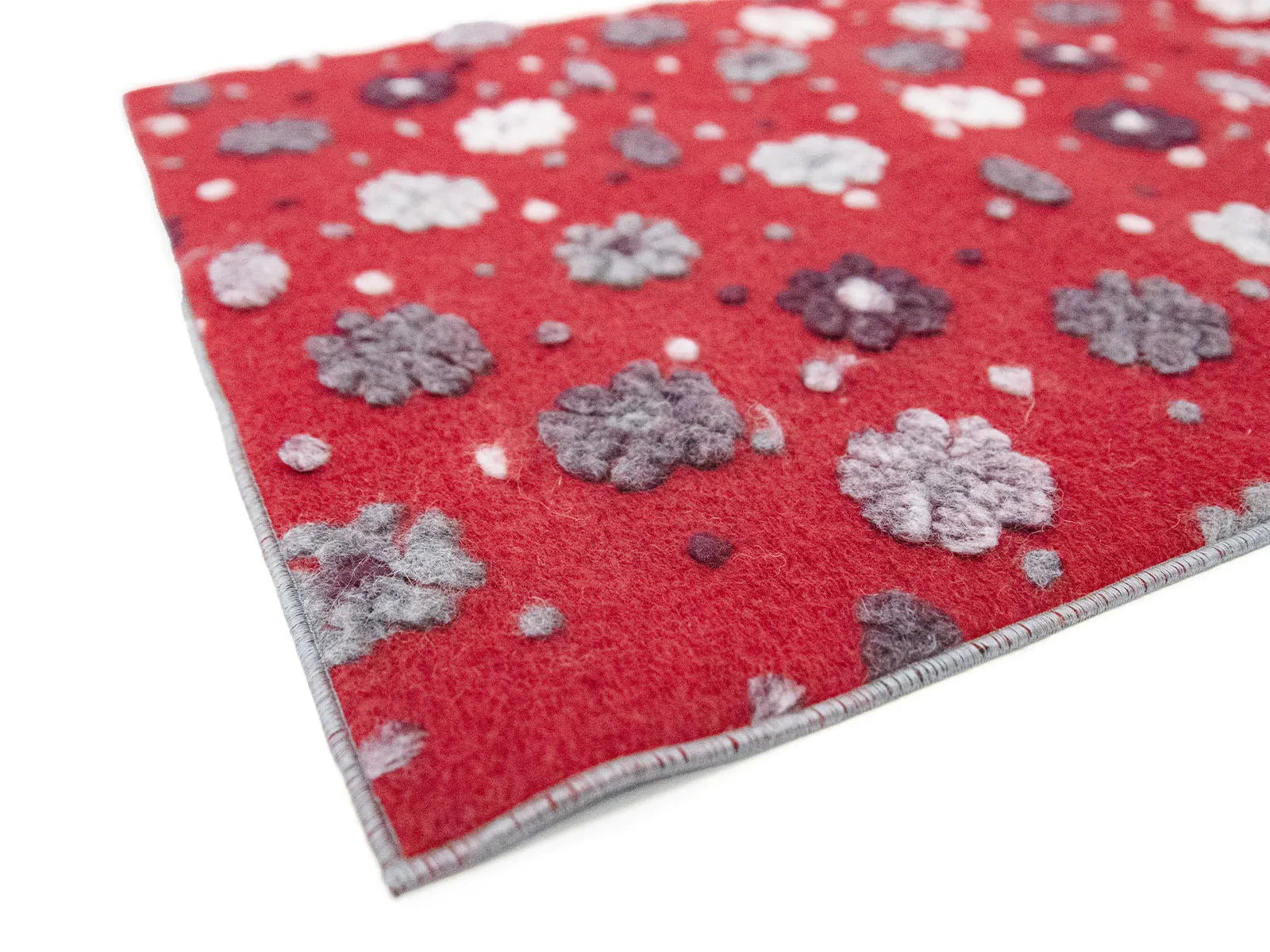 Tappeto in Lana Soffiata Spring Rosso – Made in Italy dettaglio