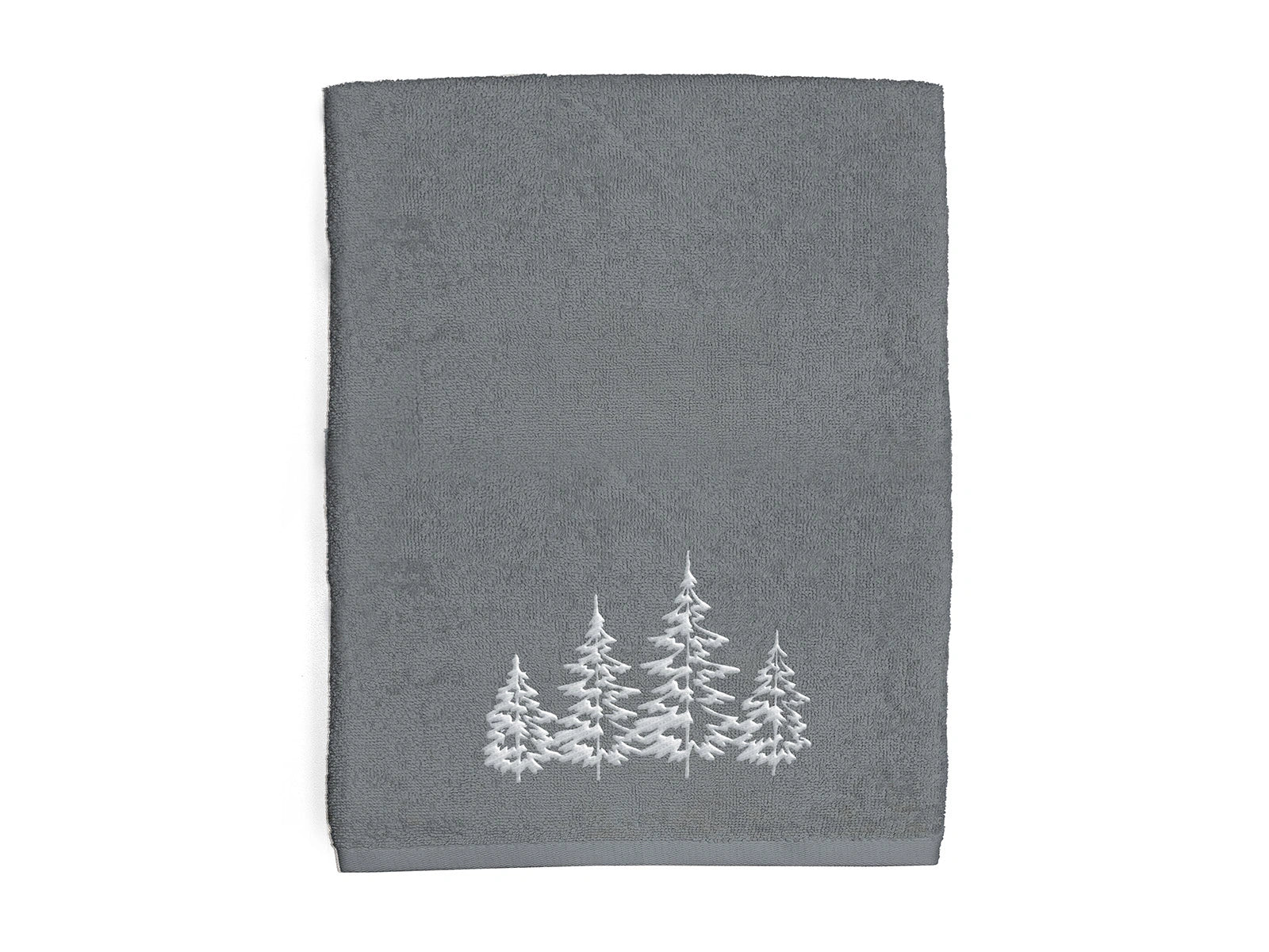 Telo da bagno ricamato Daunex disegno Alberi colore antracite