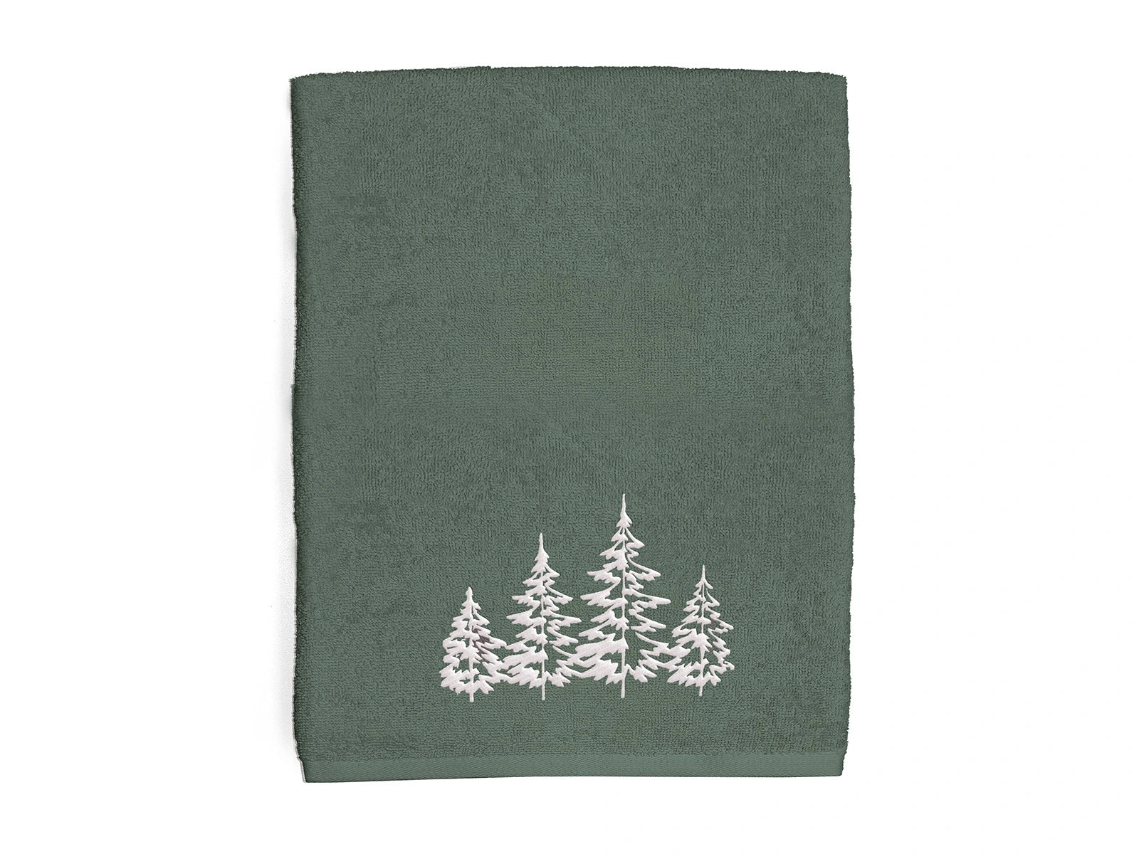 Telo da bagno ricamato Daunex disegno Alberi colore verde