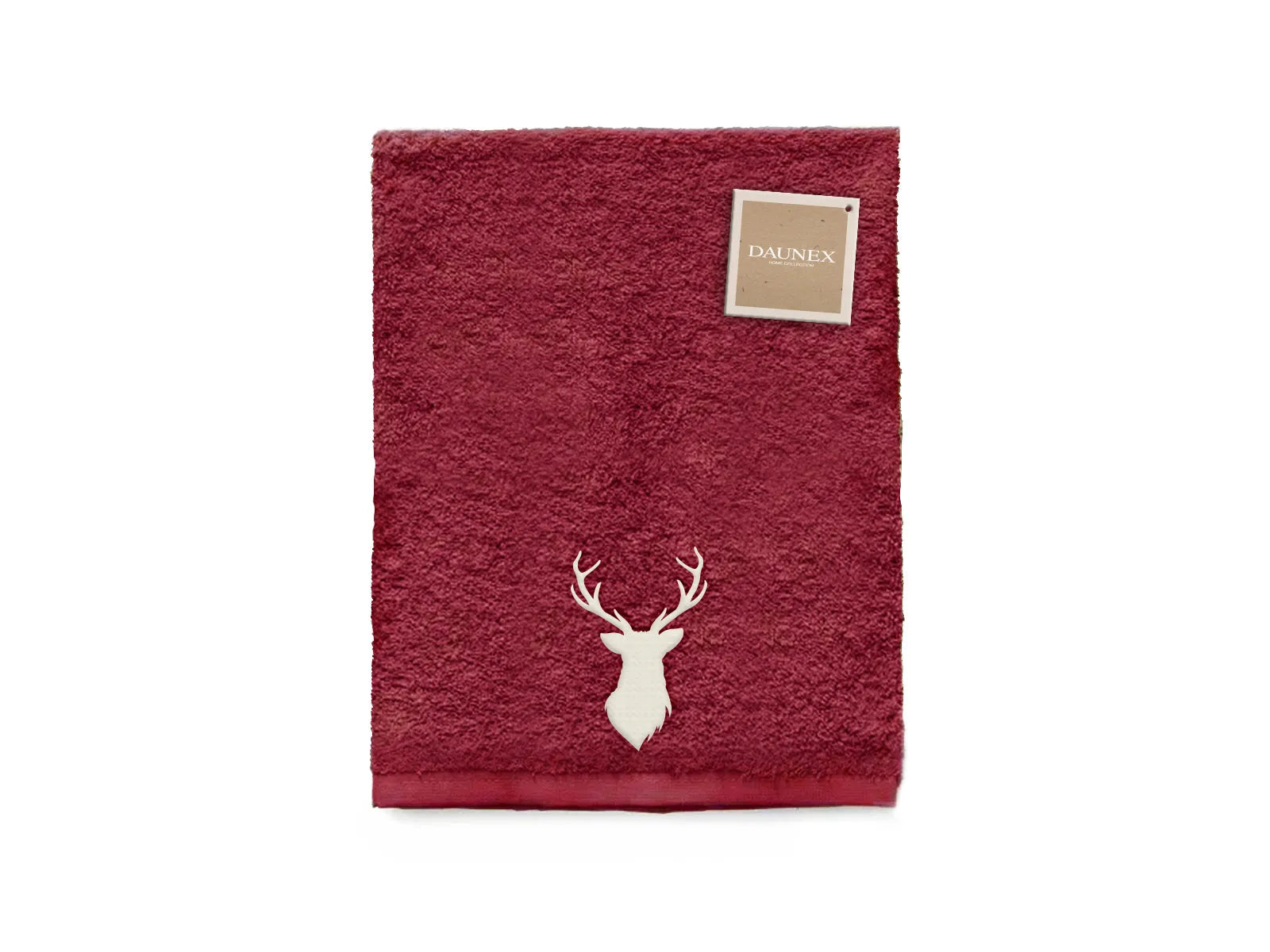 Telo da bagno ricamato Daunex disegno Cervo - Home Loves