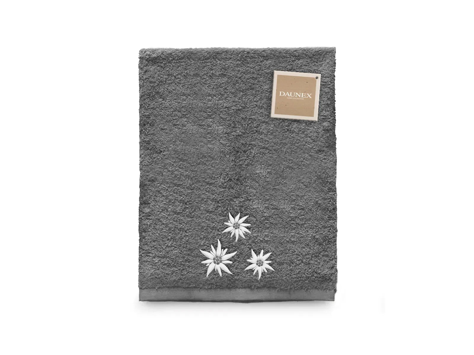 Telo da bagno ricamato Daunex disegno Edelweiss - Home Loves