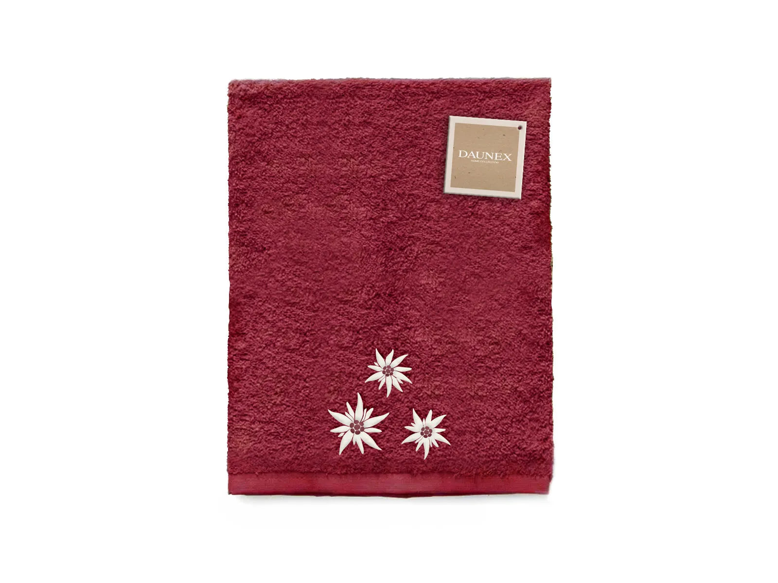 Telo da bagno ricamato Daunex disegno Edelweiss - Home Loves