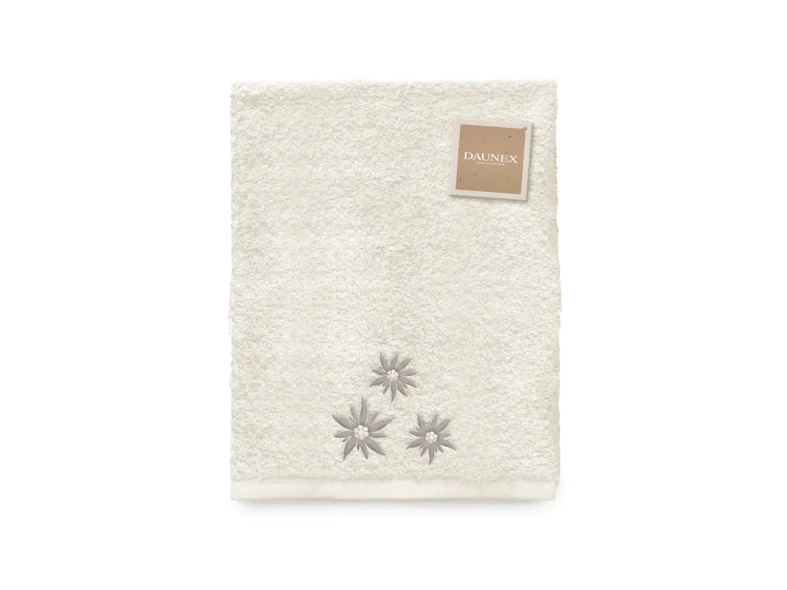 Telo da bagno ricamato Daunex disegno Edelweiss - Home Loves