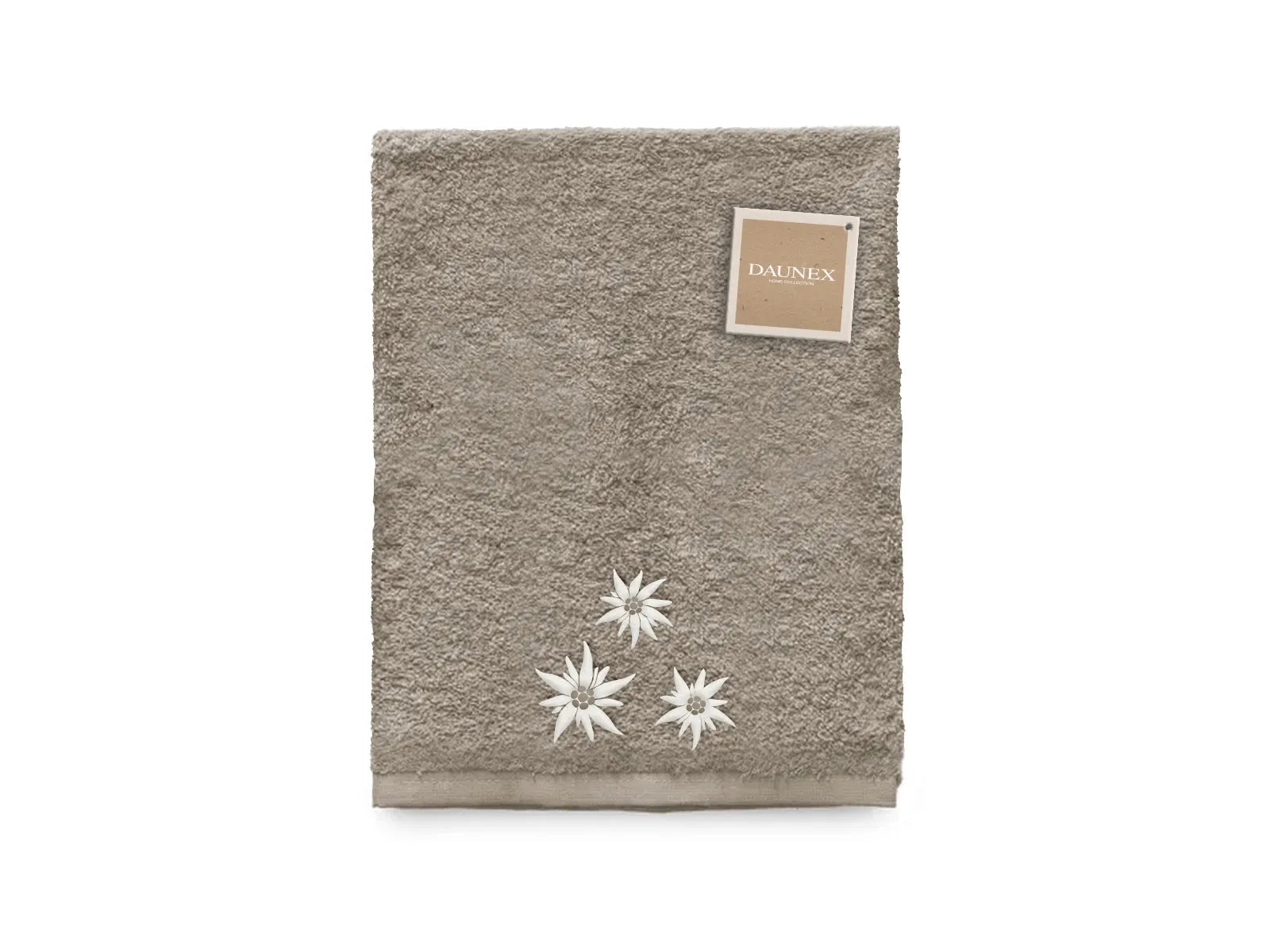Telo da bagno ricamato Daunex disegno Edelweiss - Home Loves
