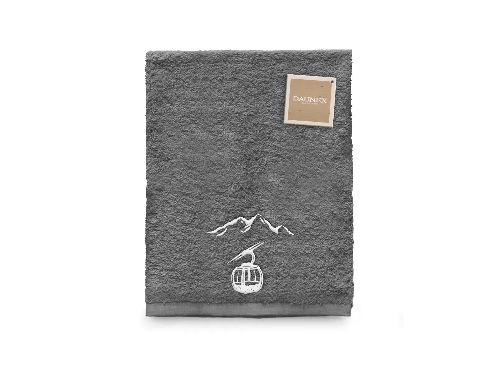 Telo da bagno ricamato Daunex disegno Seggiovia - Home Loves