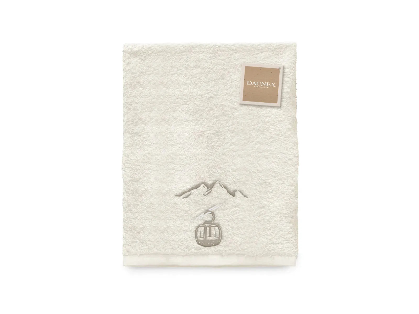 Telo da bagno ricamato Daunex disegno Seggiovia - Home Loves