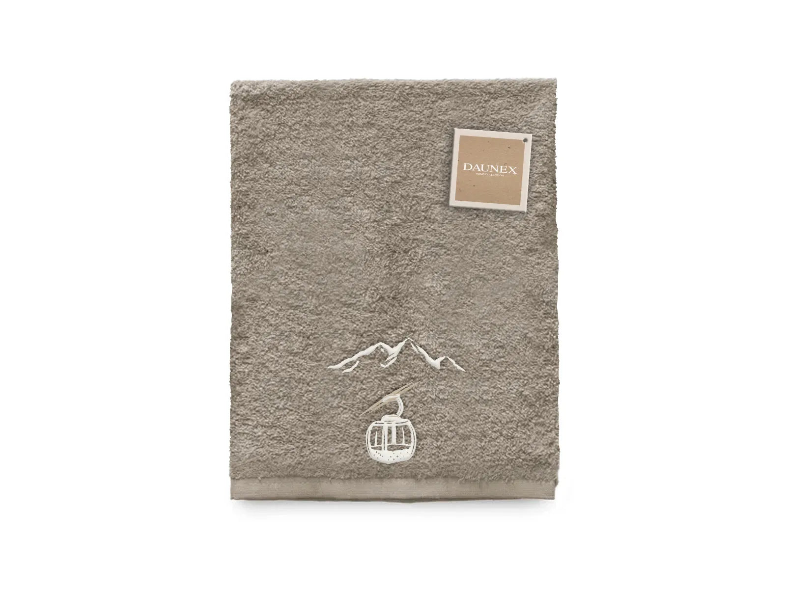 Telo da bagno ricamato Daunex disegno Seggiovia - Home Loves