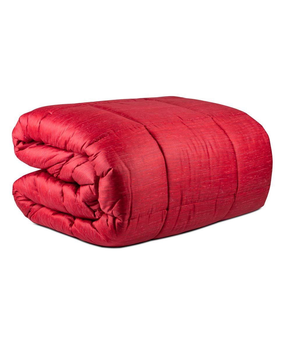 Trapunta in raso di puro cotone finiseta, dondi home colore rosso