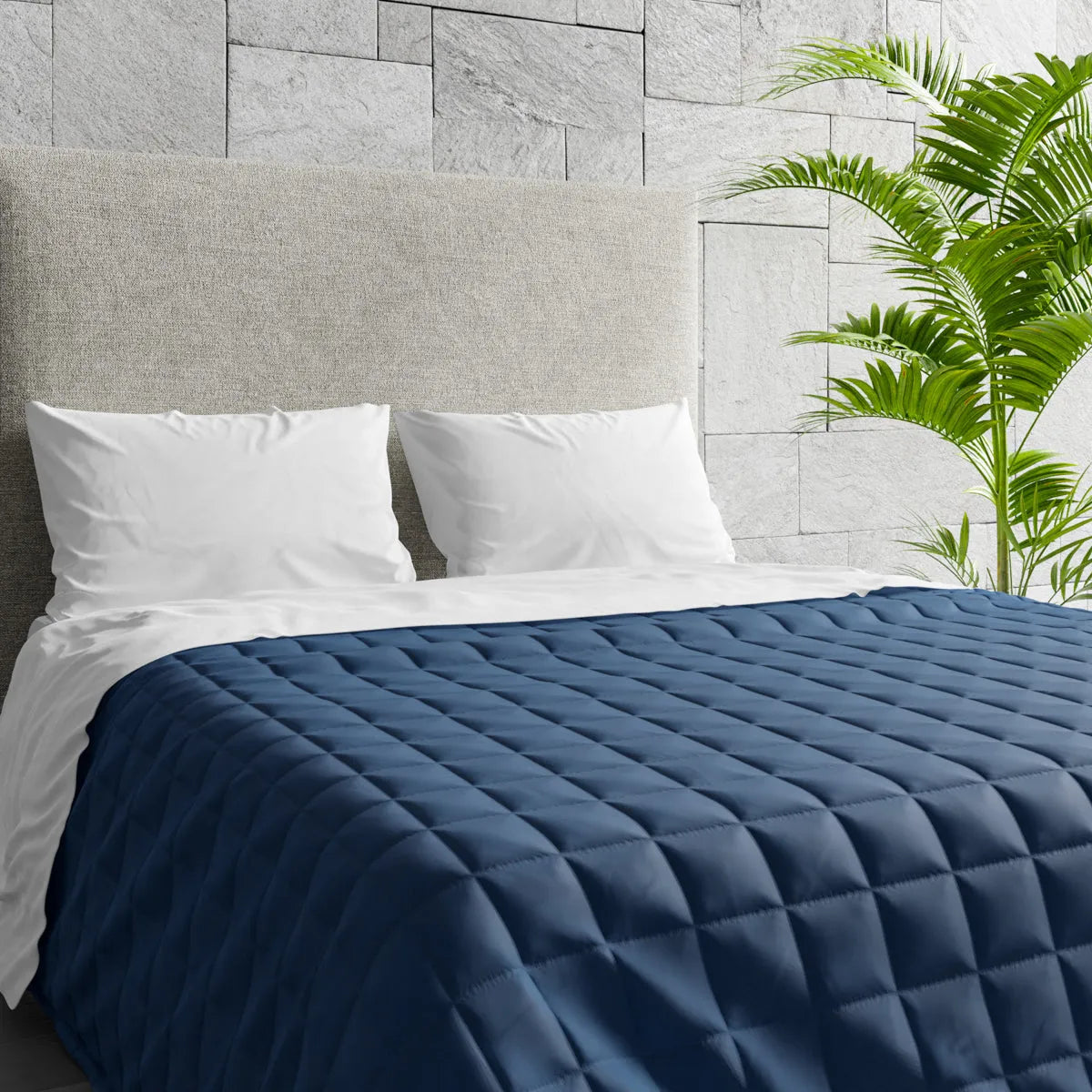 Trapuntino Primaverile - Deluxe Bicolore Double-Face colore blu