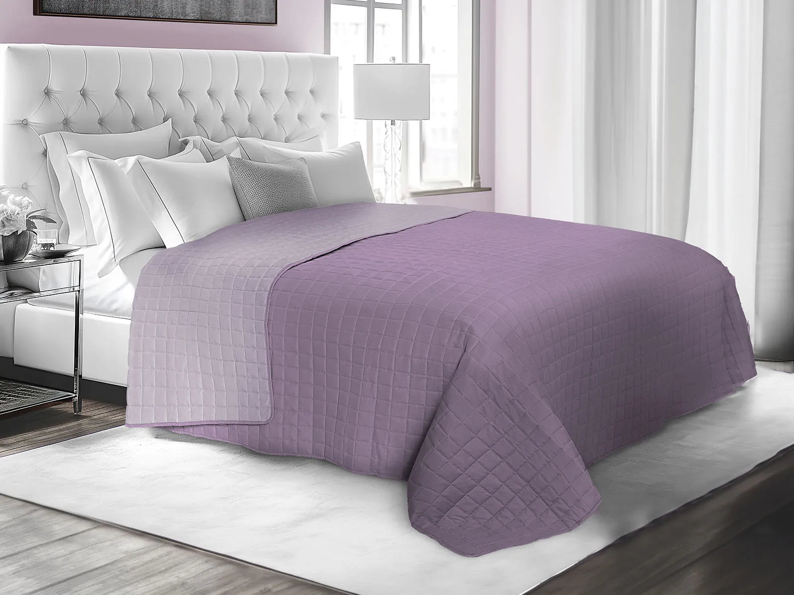 Trapuntino bicolore Daunex tinta unita orchidea-malva