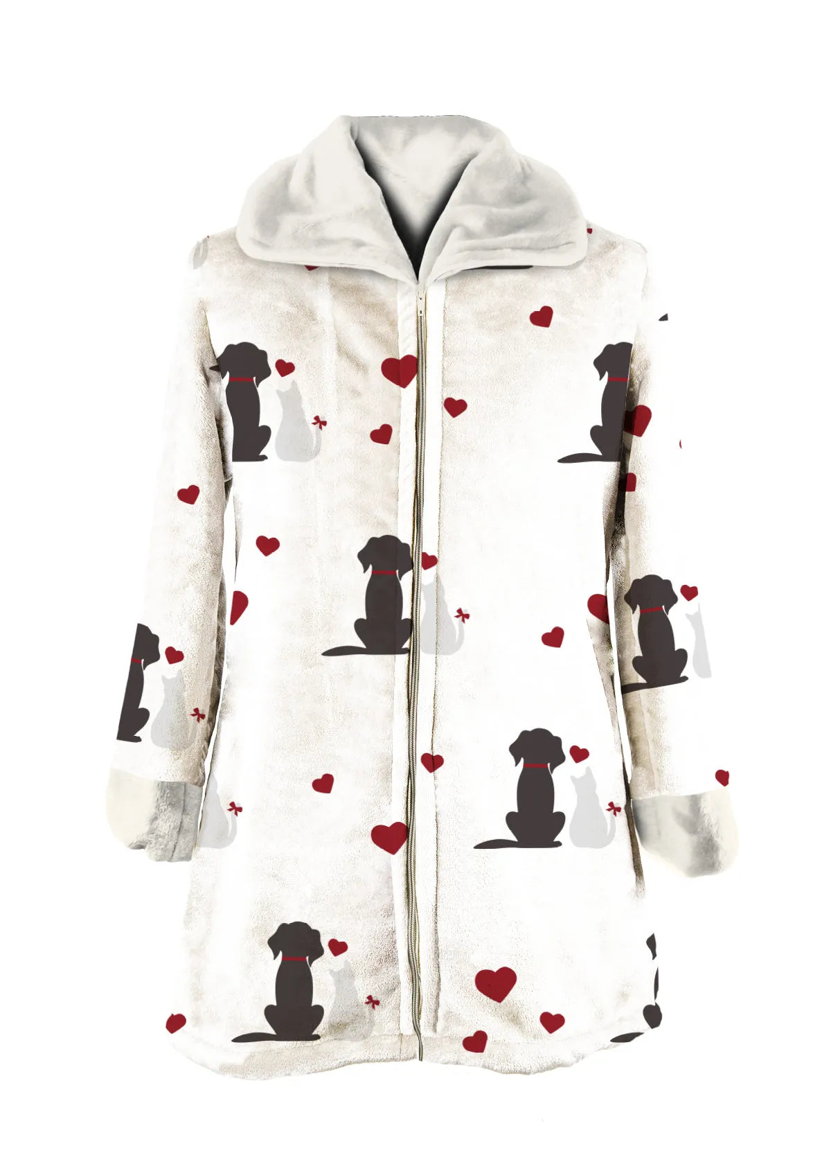 Vestaglia donna Daunex flannel disegno best friends - Home Loves