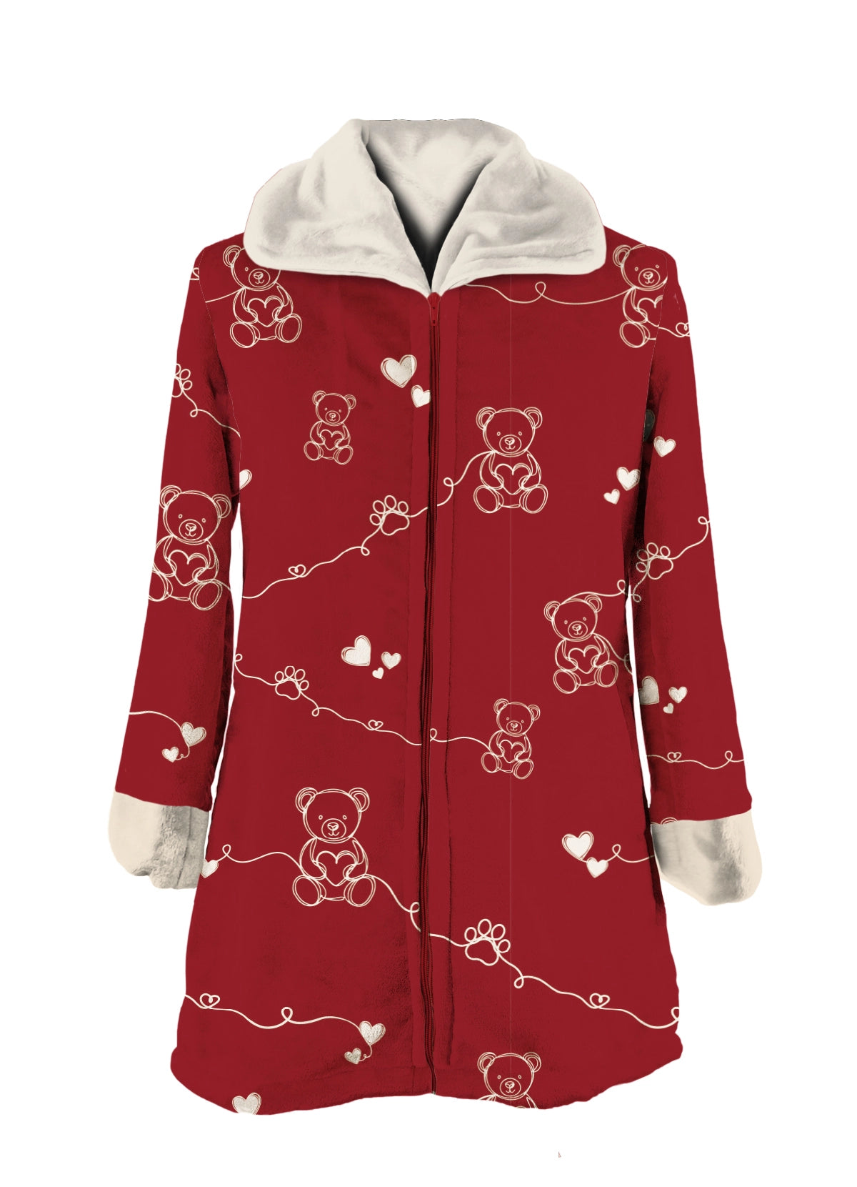 Vestaglia Donna Dreaming Bear colore bordeaux