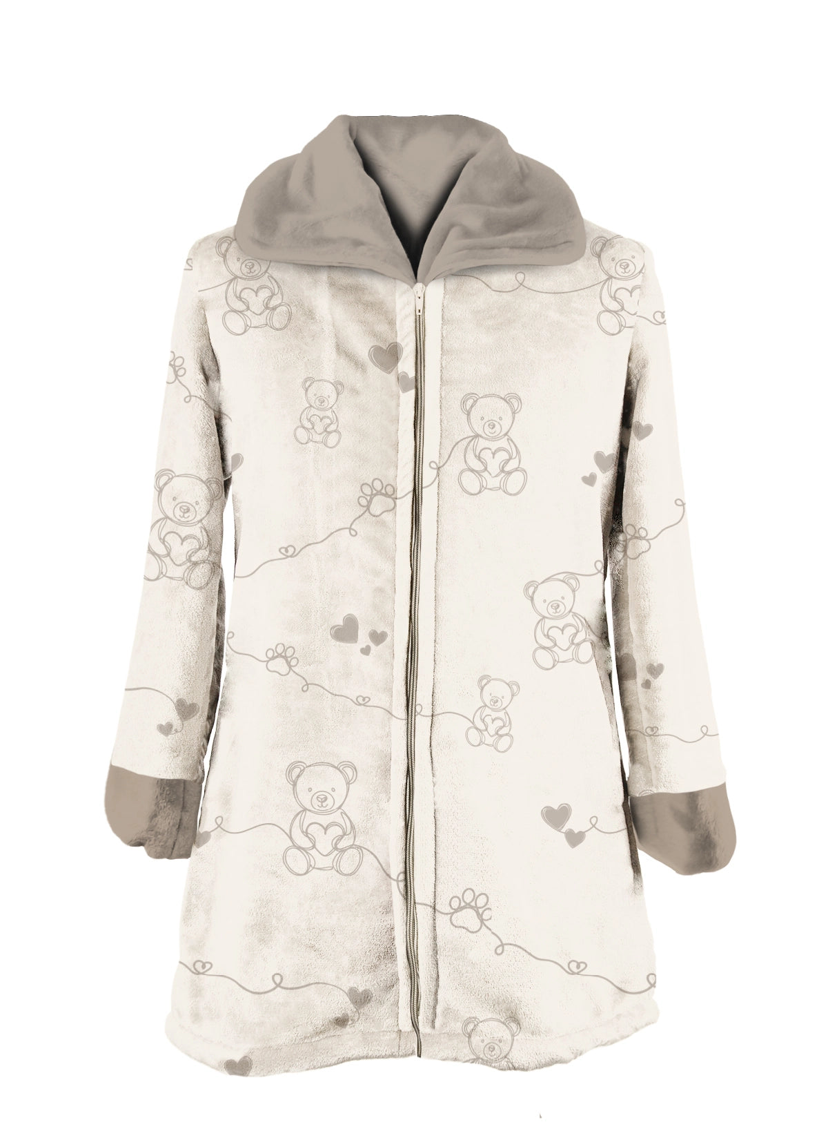 Vestaglia Donna Dreaming Bear colore ecru