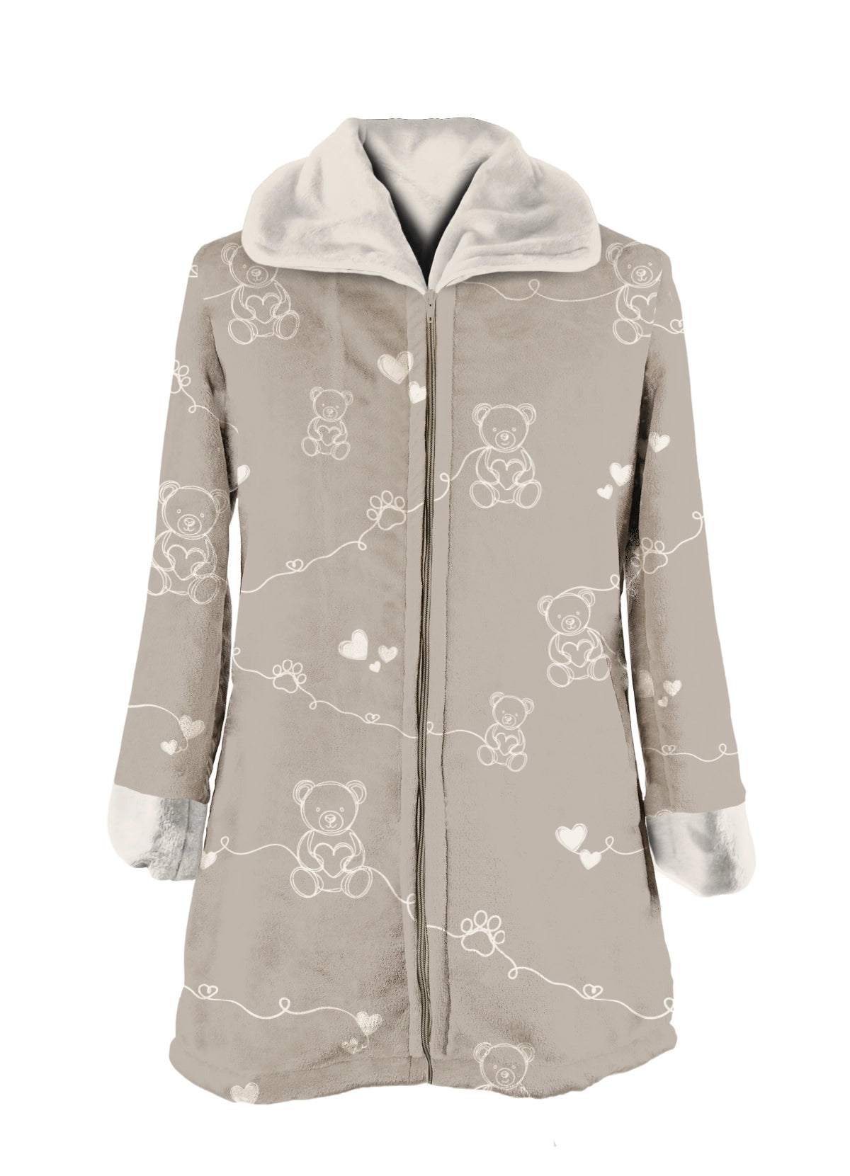 Vestaglia Donna Dreaming Bear colore tortora