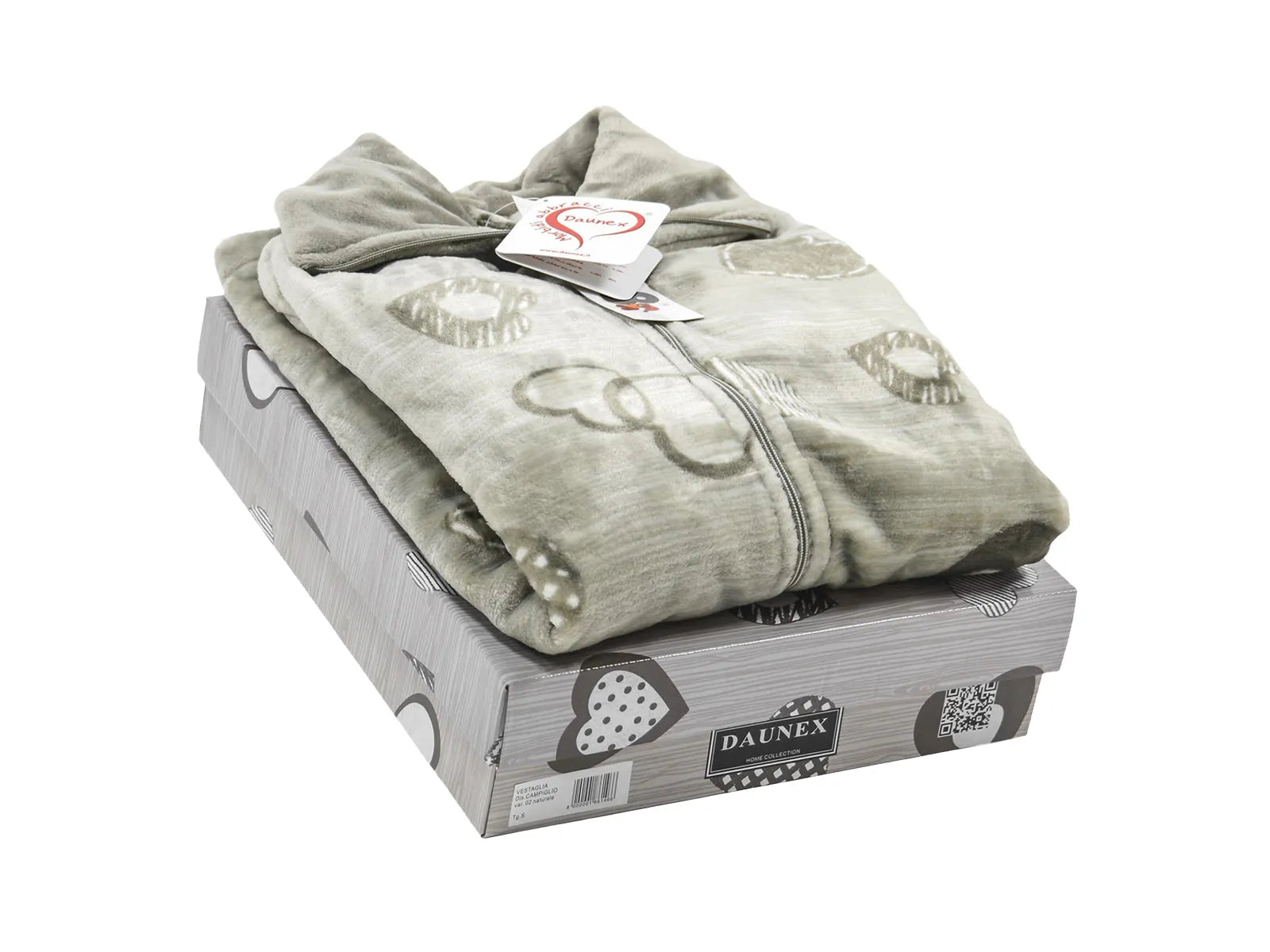 Vestaglia donna Daunex flannel disegno campiglio colore naturale - Home Loves