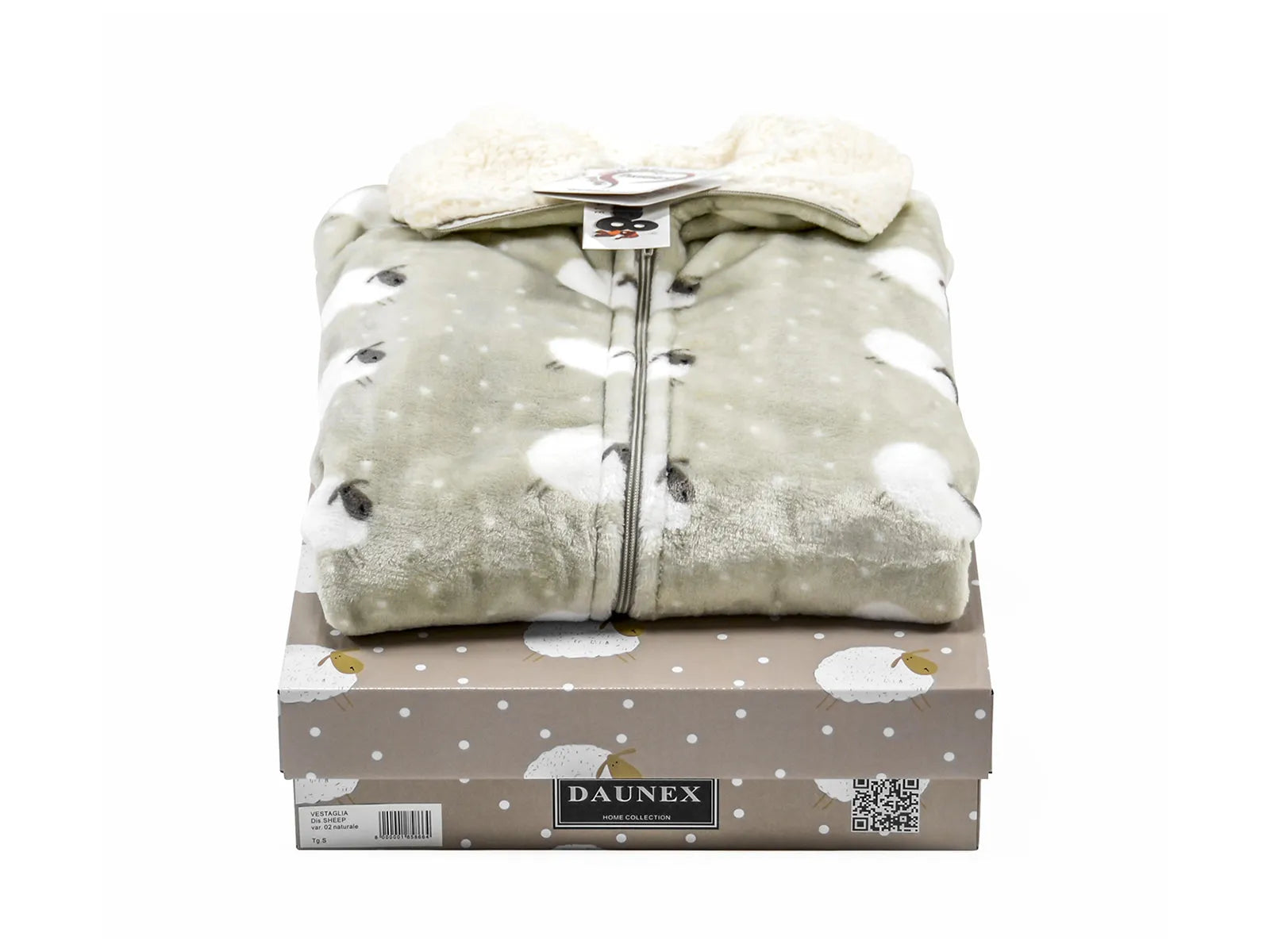 Vestaglia donna Daunex flannel disegno sheep - Home Loves