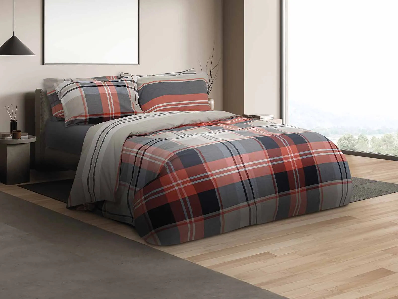 Parure copripiumino double face 100% cotone Daunex, Oxford multicolore - Home Loves