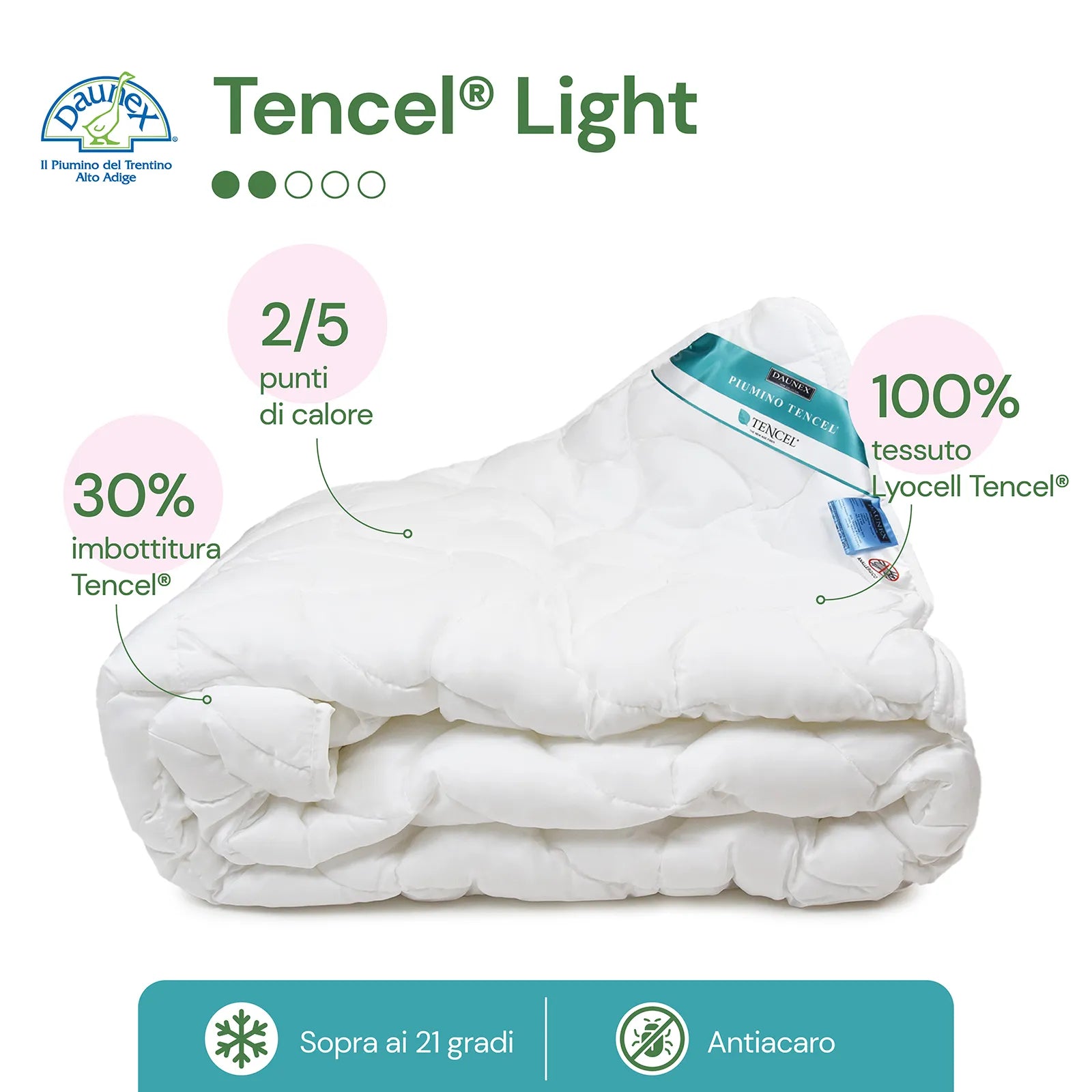 Piumino anallergico Tencel Light Daunex