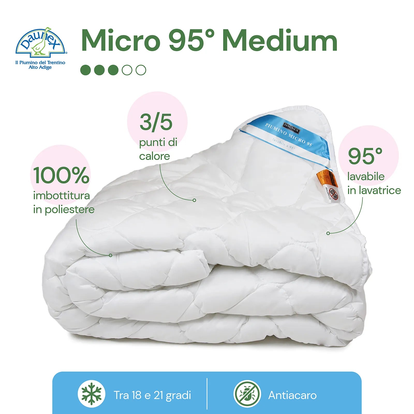 Daunex Micro 95 mittlere Daunenjacke