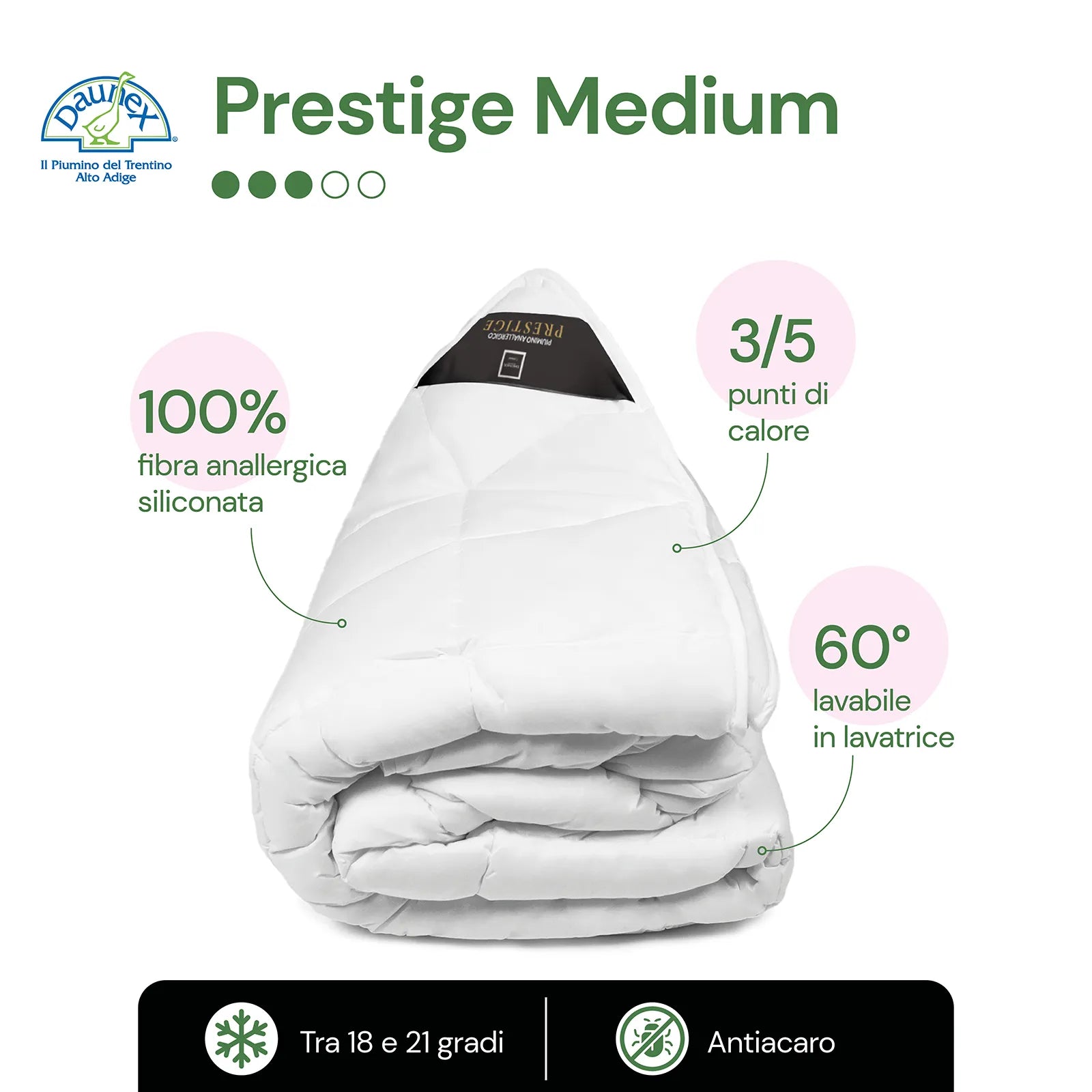 Piumone in microfibra Prestige Medium Daunex