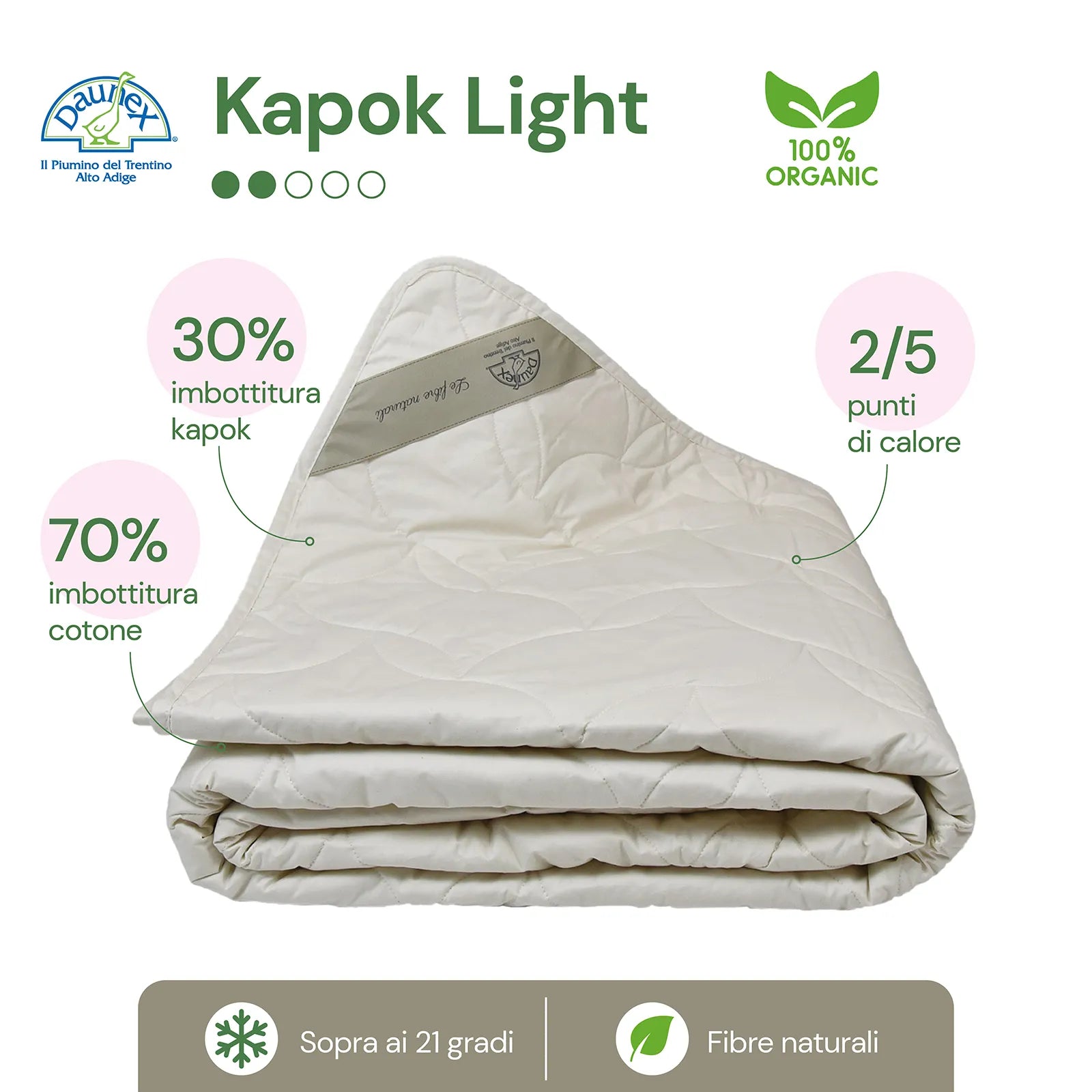 Daunex leichte Kapok-Daunenjacke