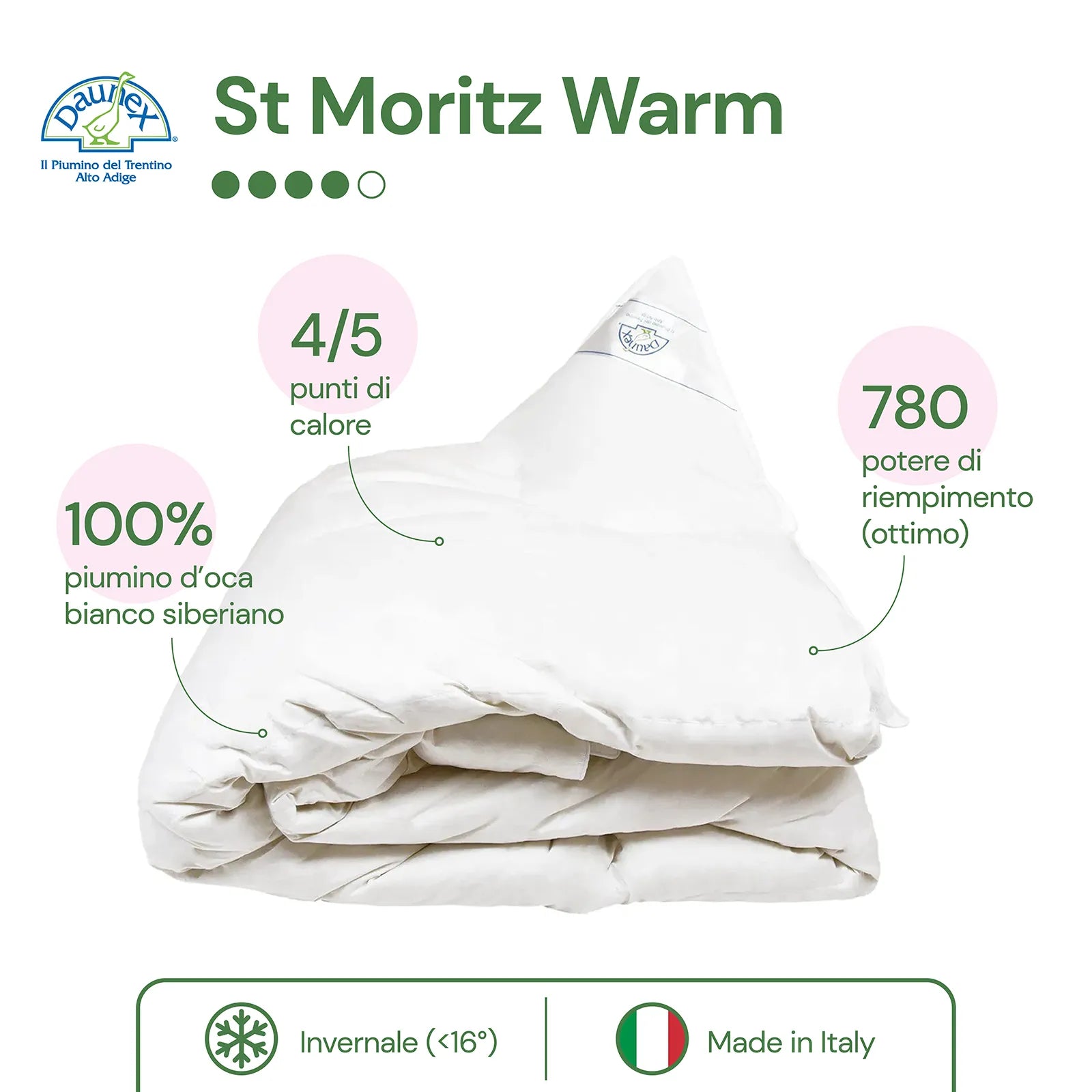 Piumino d'oca St Moritz Warm Daunex