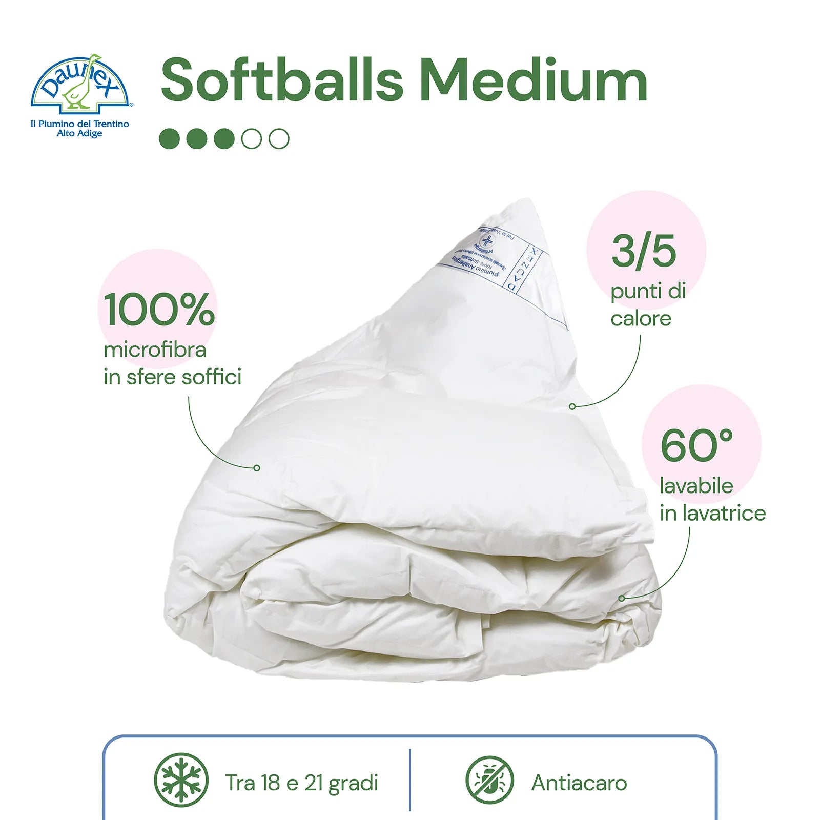 Piumino in microfibra Softballs Medium Daunex