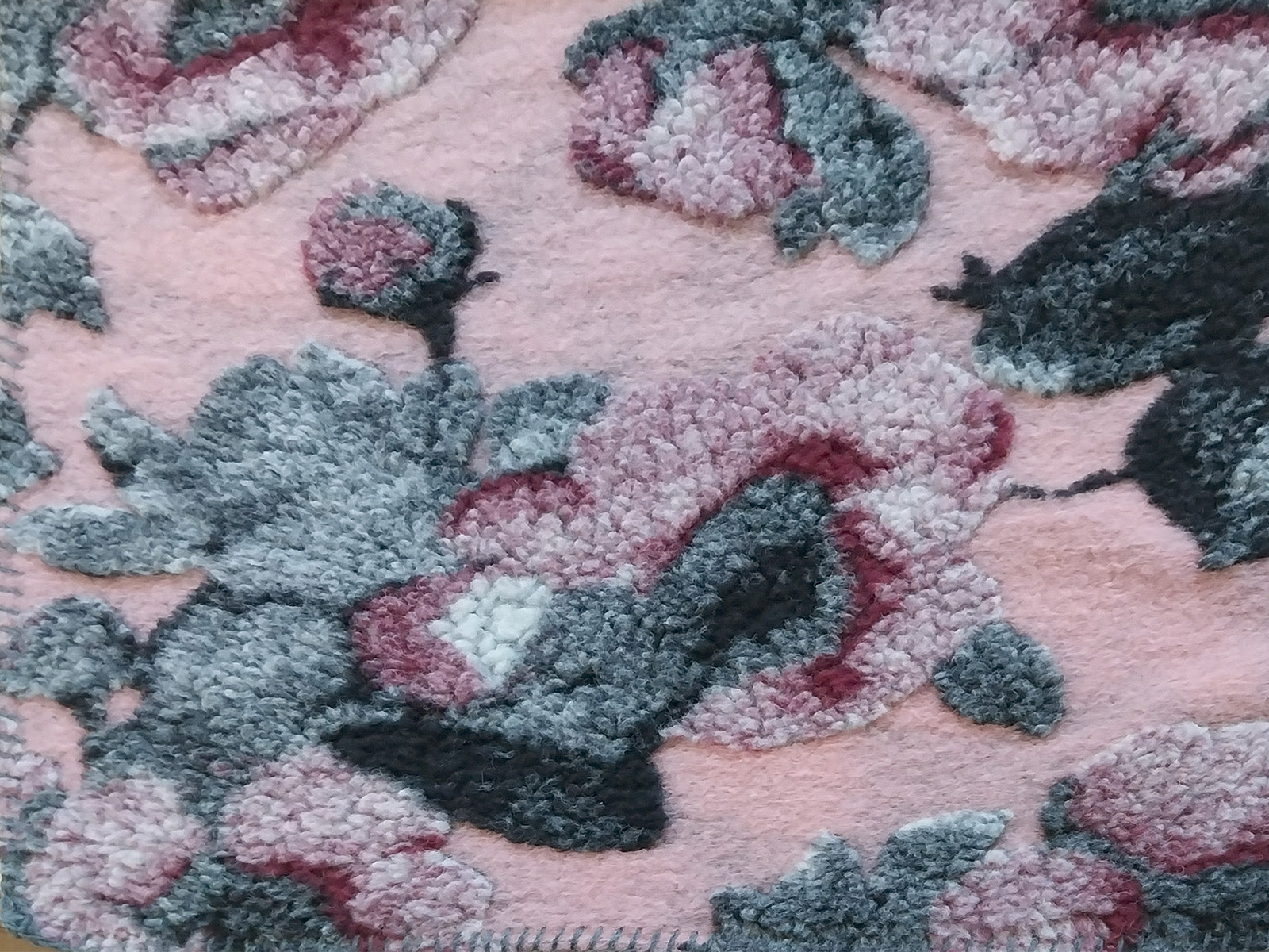 Coperta in Lana Cotta Fiori di Pesco