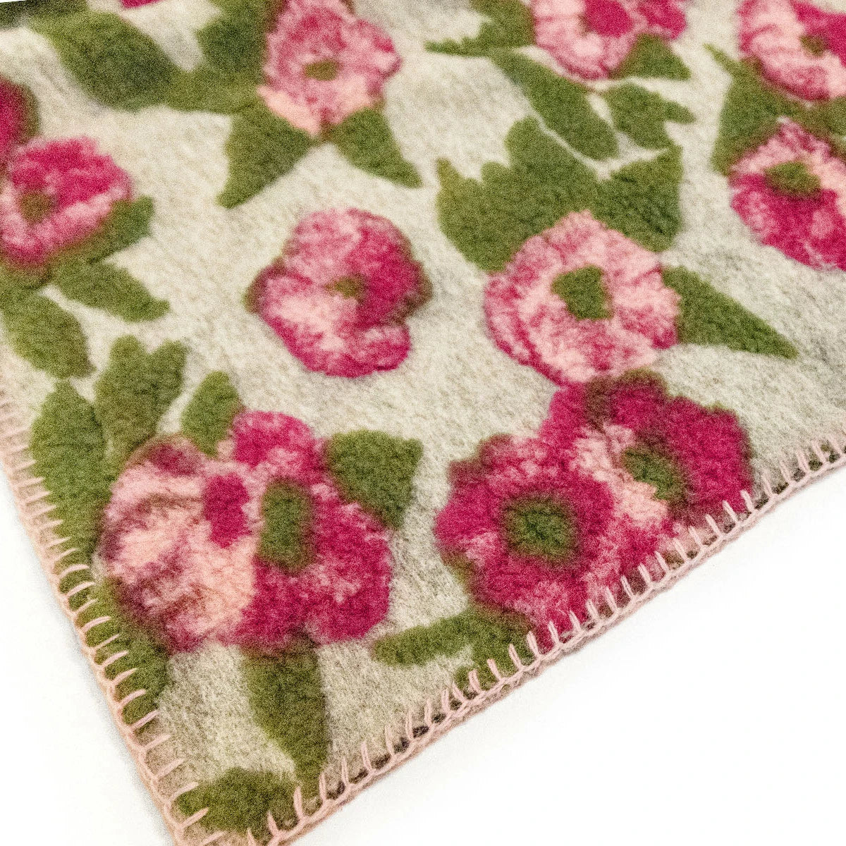 Plaid in lana cotta Ninfea – Coperta artigianale italiana