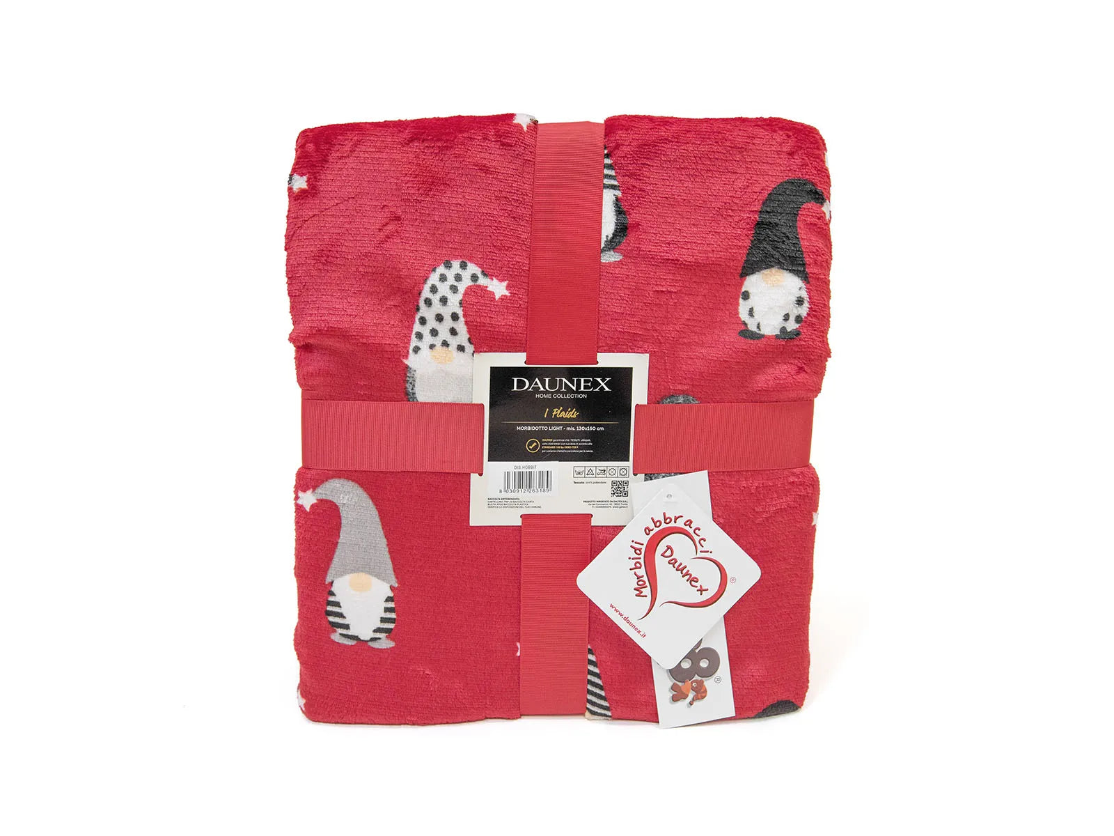 Plaid morbidotto Daunex disegno Hobbit colore bordeaux - Home Loves