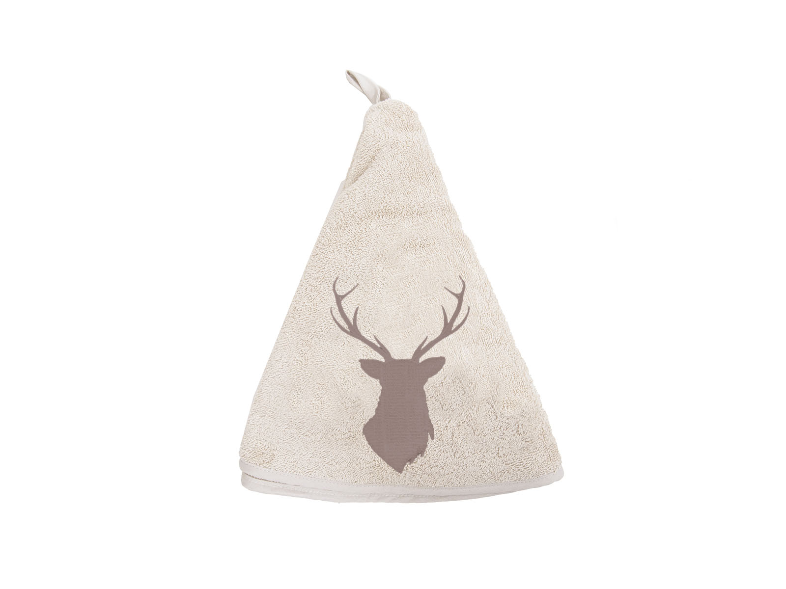 Torchon pivotant diam.70 brodé motif cerf Daunex