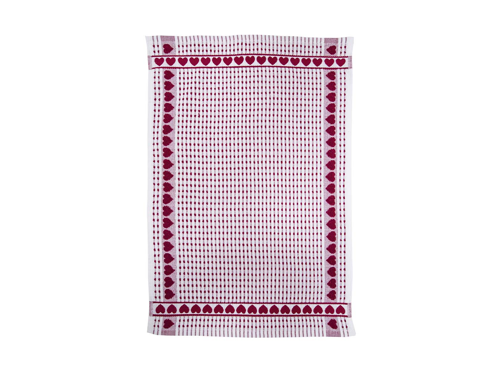 Strofinaccio in spugna cuoricini Daunex misura 50 x 70 cm