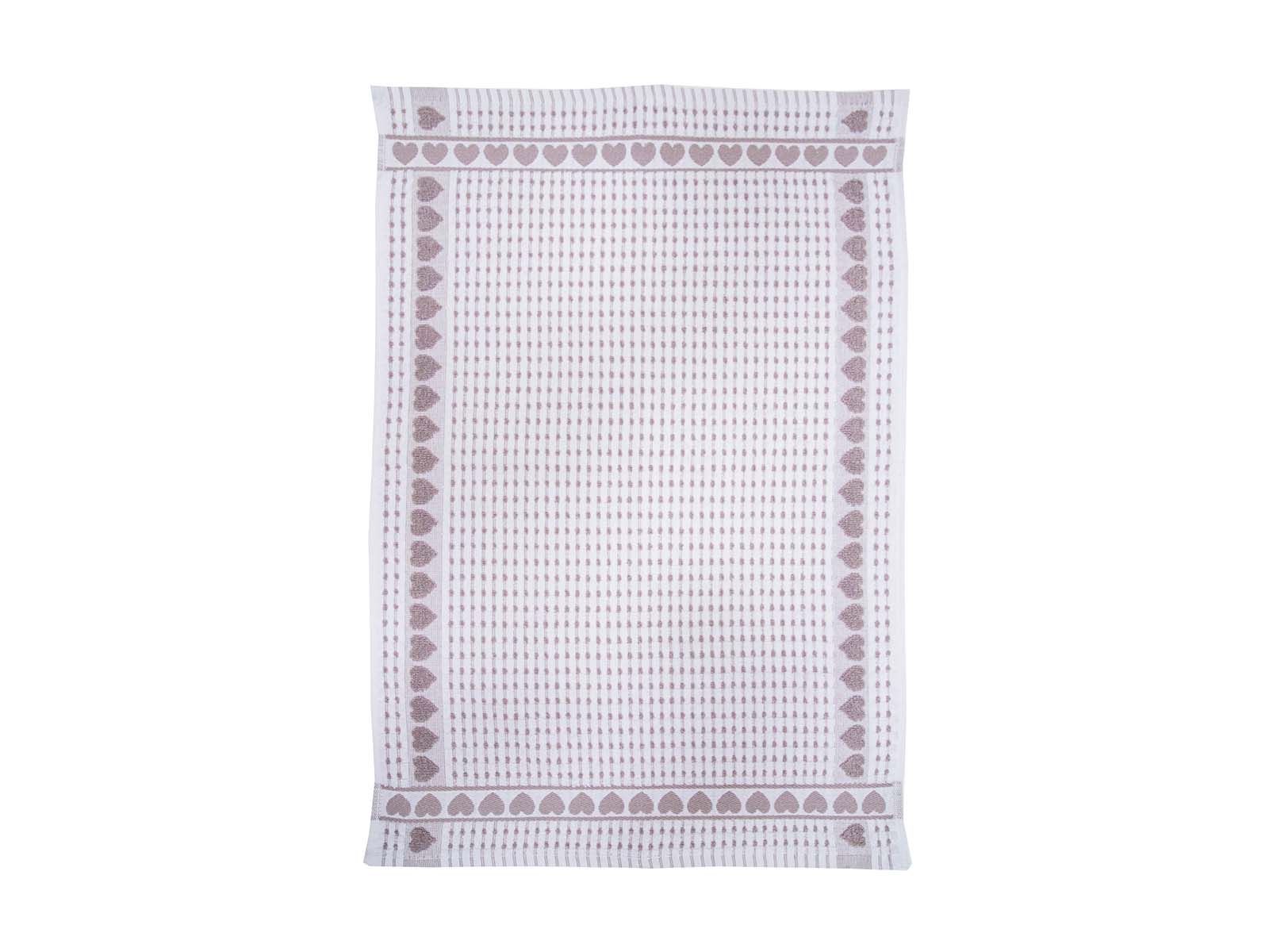 Strofinaccio in spugna cuoricini Daunex misura 50 x 70 cm