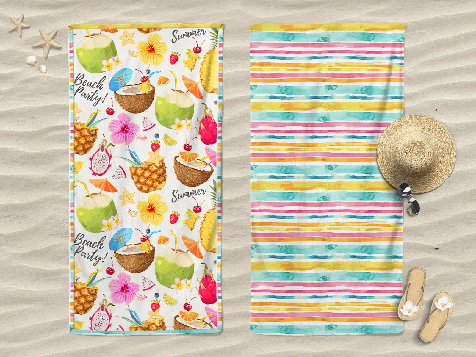 Telo mare doubleface compact dry Daunex misura 100 x 170 cm, cocktail - Home Loves