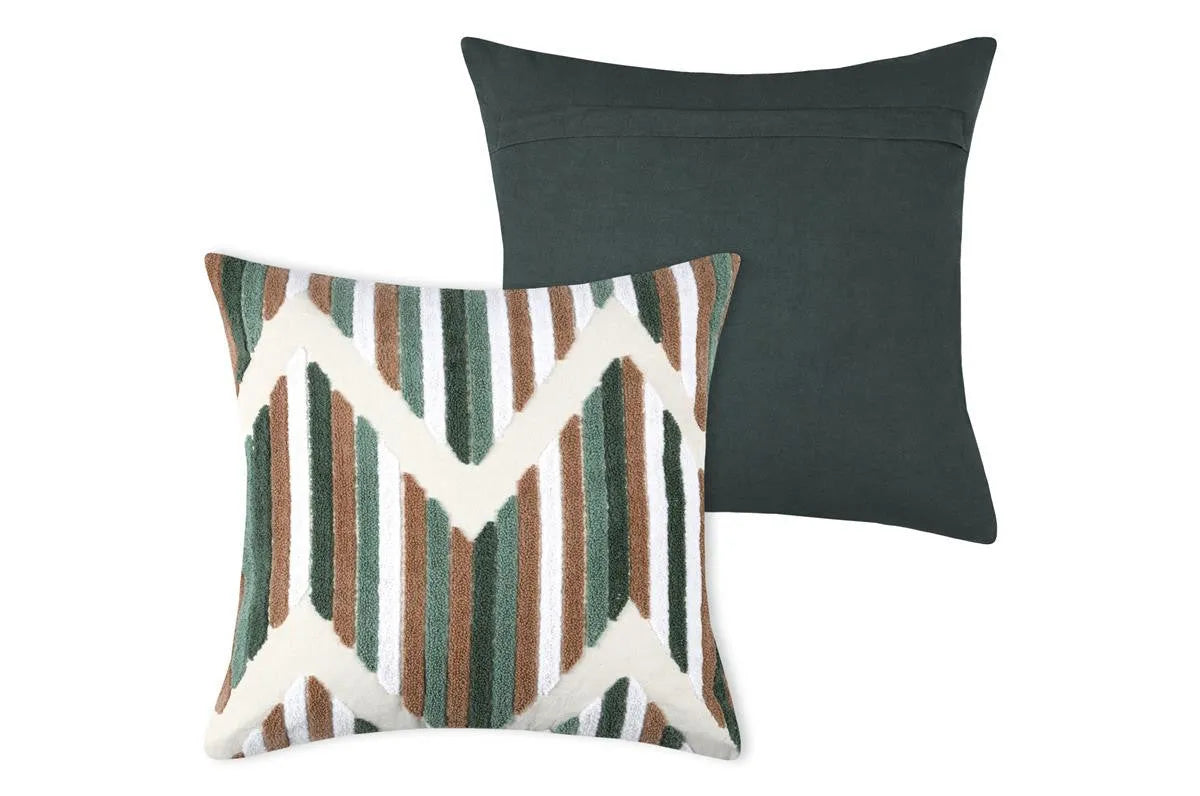 Cuscino arredo bolivie sfoderabile colore verde-terracotta - Home Loves