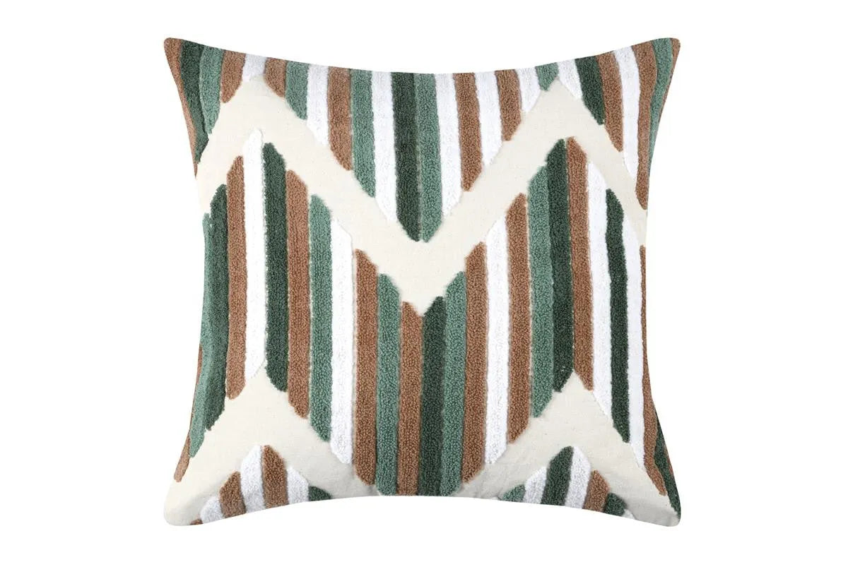 Cuscino arredo bolivie sfoderabile colore verde-terracotta - Home Loves