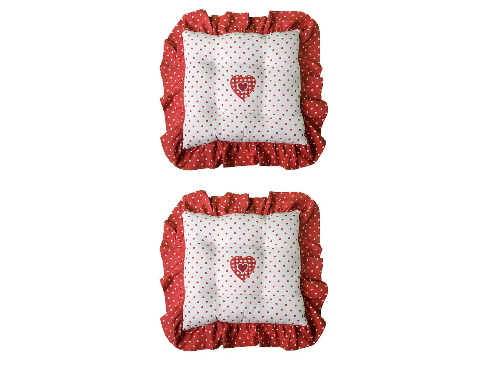 Set 2 cuscini trapuntini avignon Daunex misura 40 x 40 cm colore rosso - Home Loves