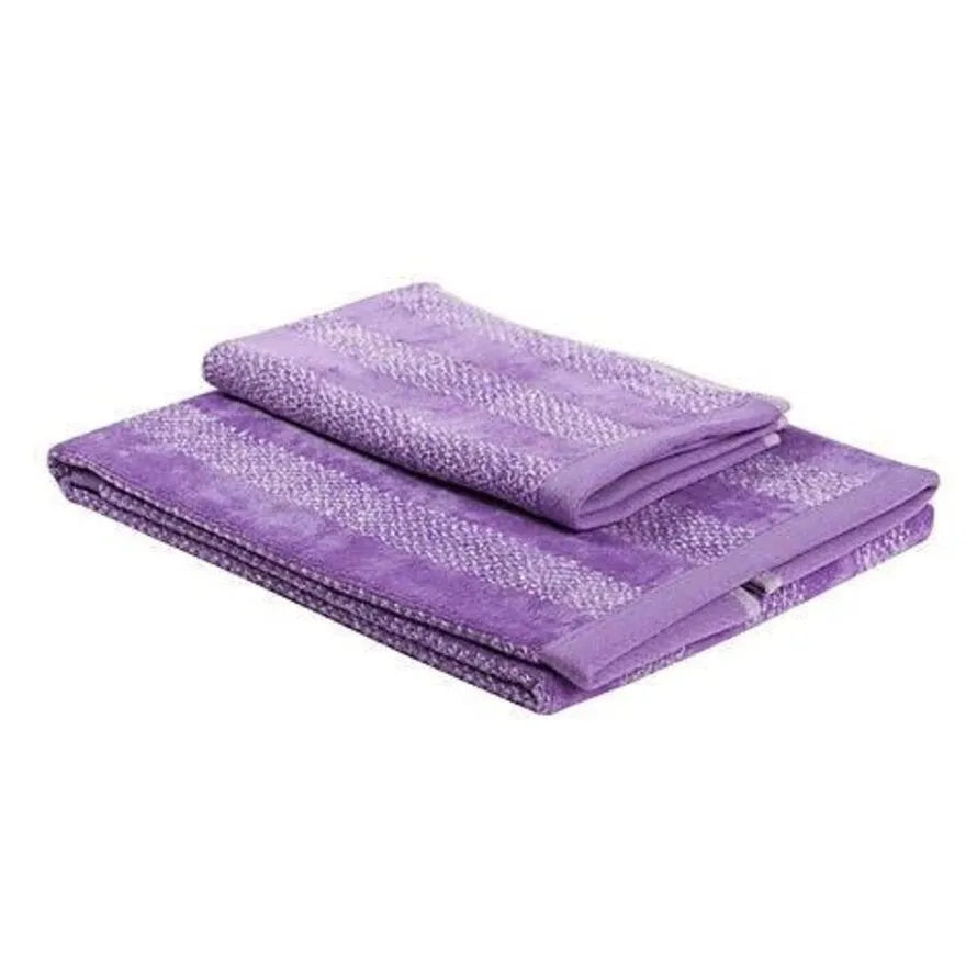 Coppia di asciugamani alanis in spugna di puro cotone velour Daunex - Home Loves